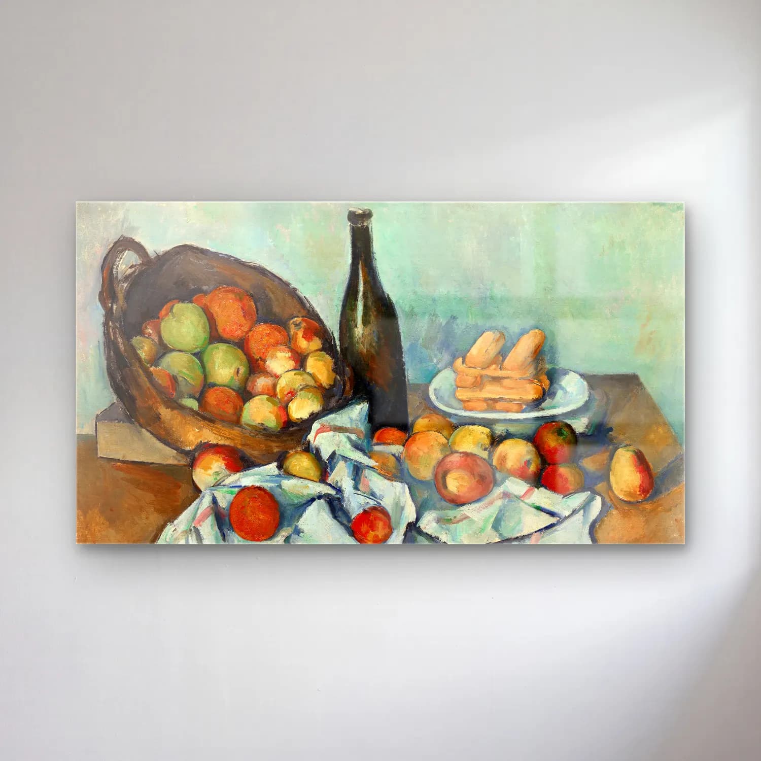 Paul Cézanne – Paul Cézanne - The Basket of Apples cam tablo — Paul Cézanne – Paul Cézanne - The Basket of Apples — empresyonist meyveli natürmort