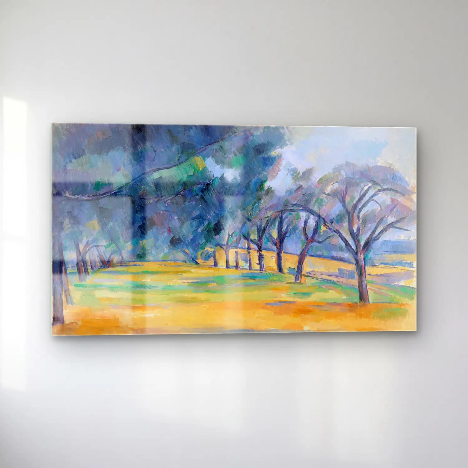 Paul Cézanne – The Allée at Marines cam tablo — sol açıdan görünüm