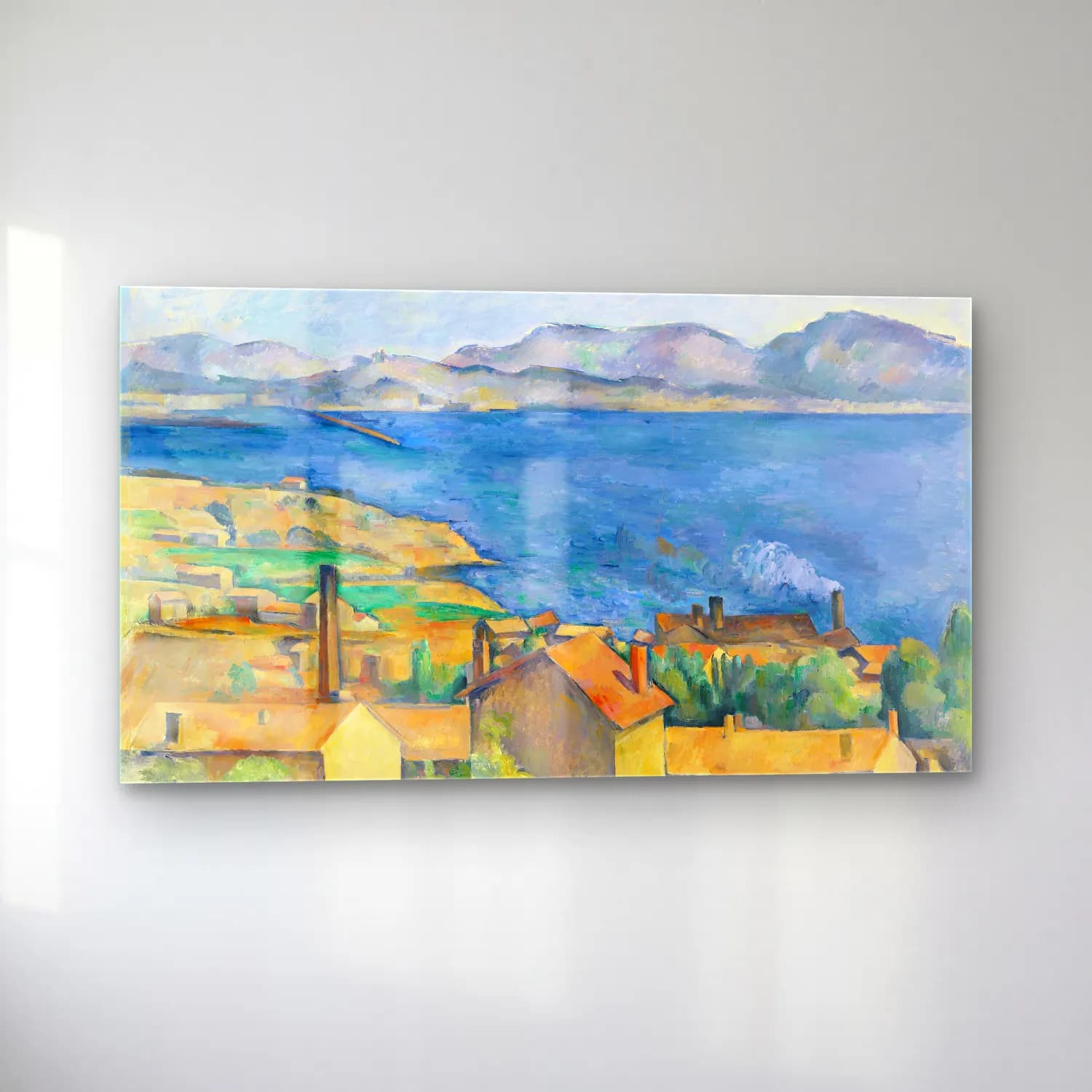 Paul Cézanne – The Bay of Marseille, Seen from L’Estaque cam tablo — sol açıdan görünüm