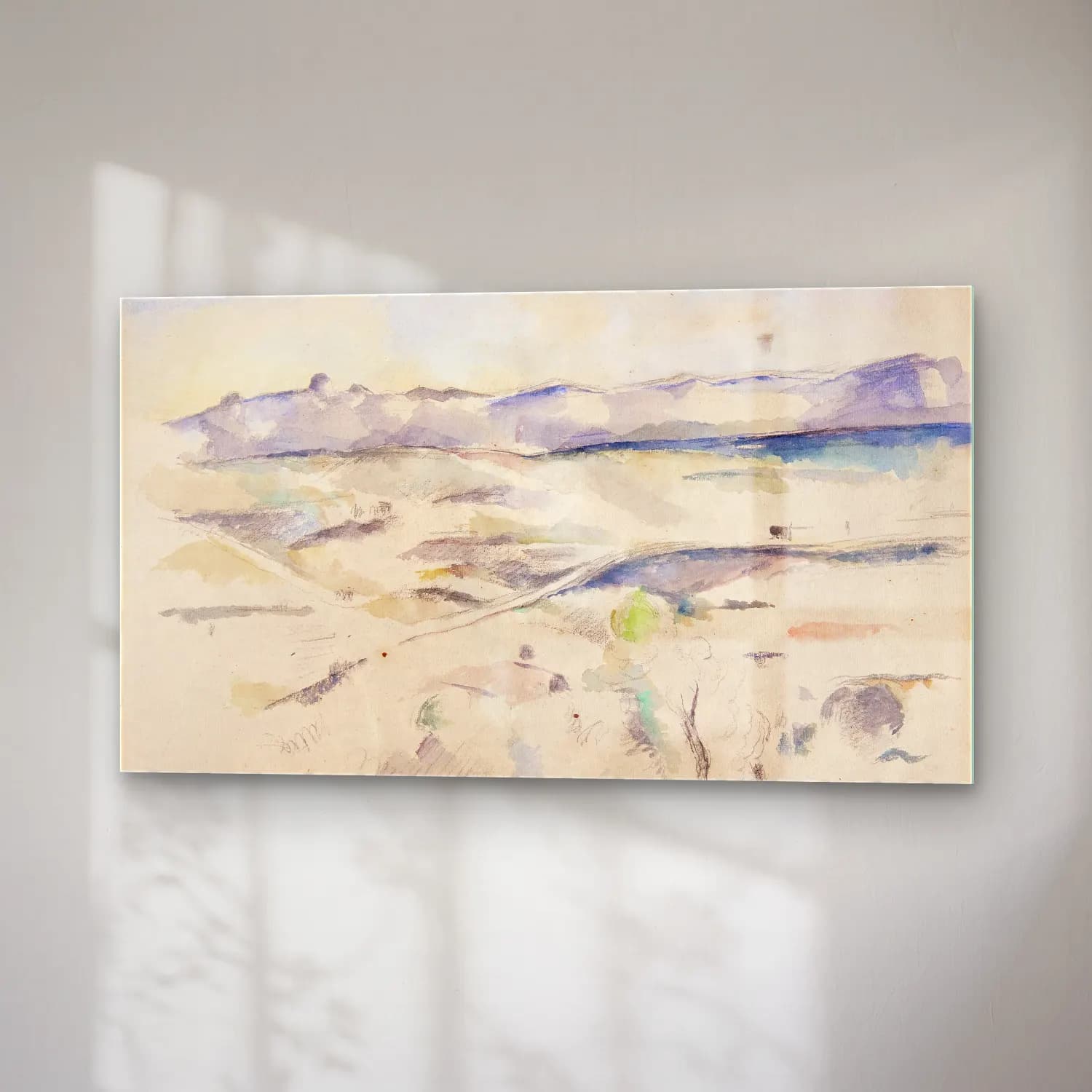 Paul Cézanne – The Chaine de l Étoile Mountains cam tablo — sağ açıdan görünüm