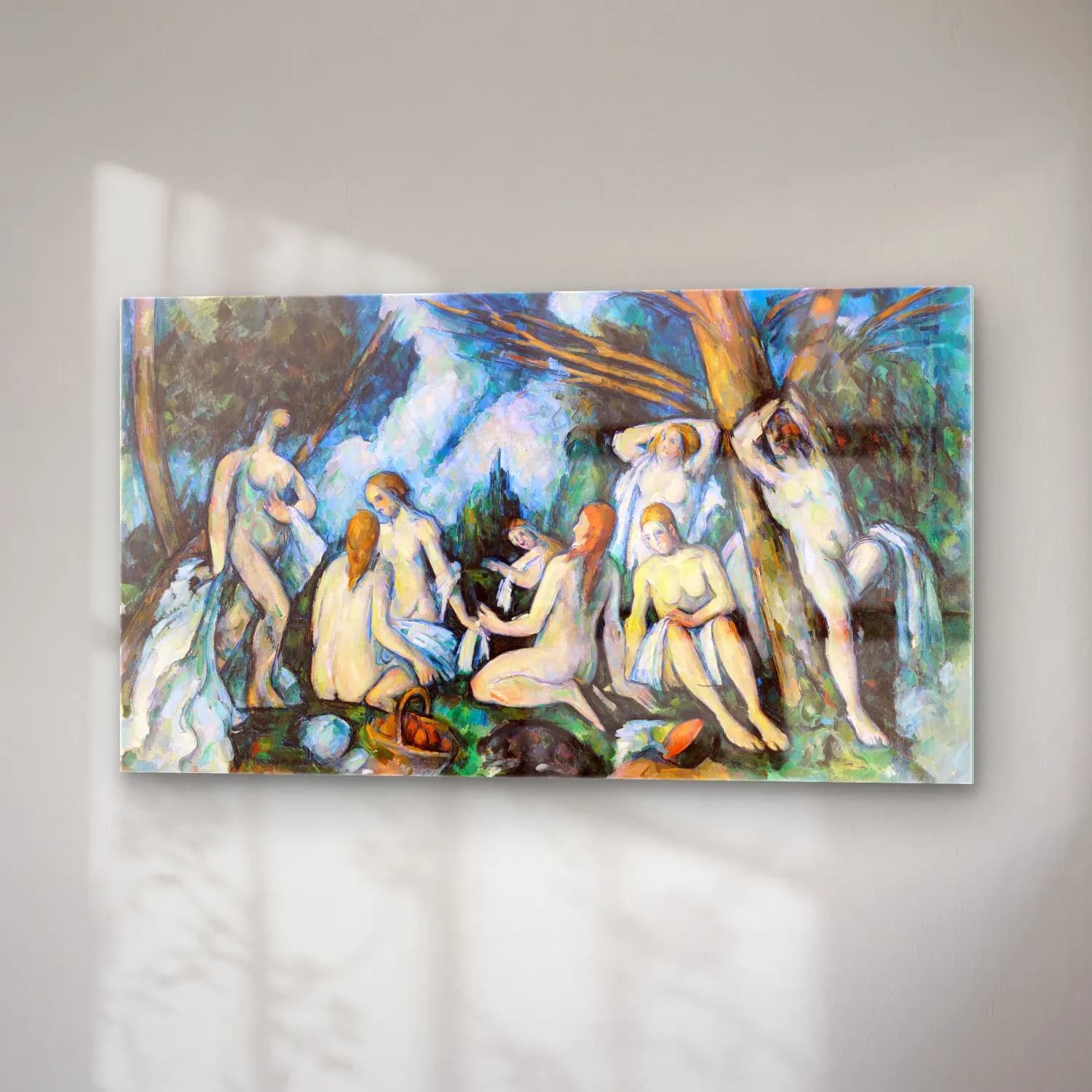Paul Cézanne – The Large Bathers cam tablo — sağ açıdan görünüm