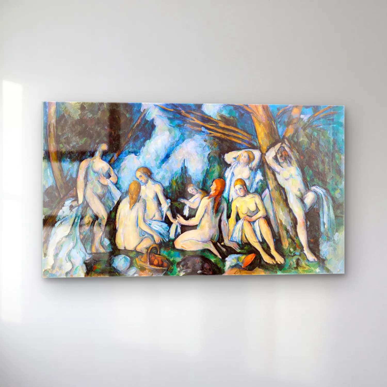 Paul Cézanne – The Large Bathers cam tablo — sol açıdan görünüm
