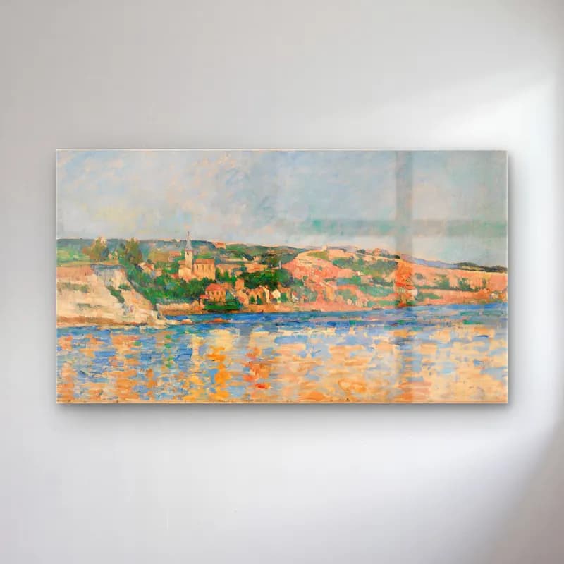 Paul Cézanne – The Village of L Estaque Seen from the Sea cam tablo — Paul Cézanne – The Village of L Estaque Seen from the Sea — empresyonist akdeniz sahil kasabası