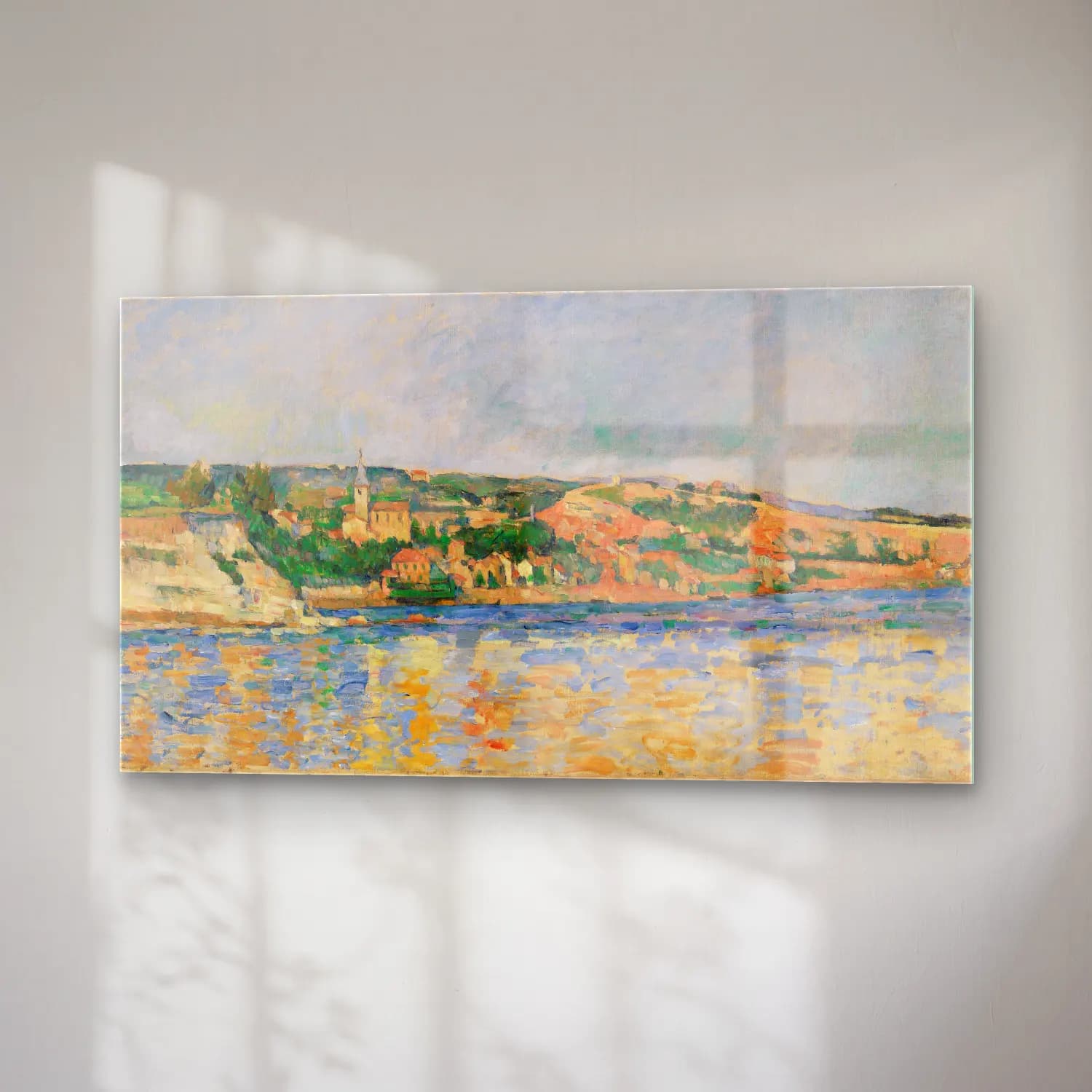 Paul Cézanne – The Village of L Estaque Seen from the Sea cam tablo — sağ açıdan görünüm