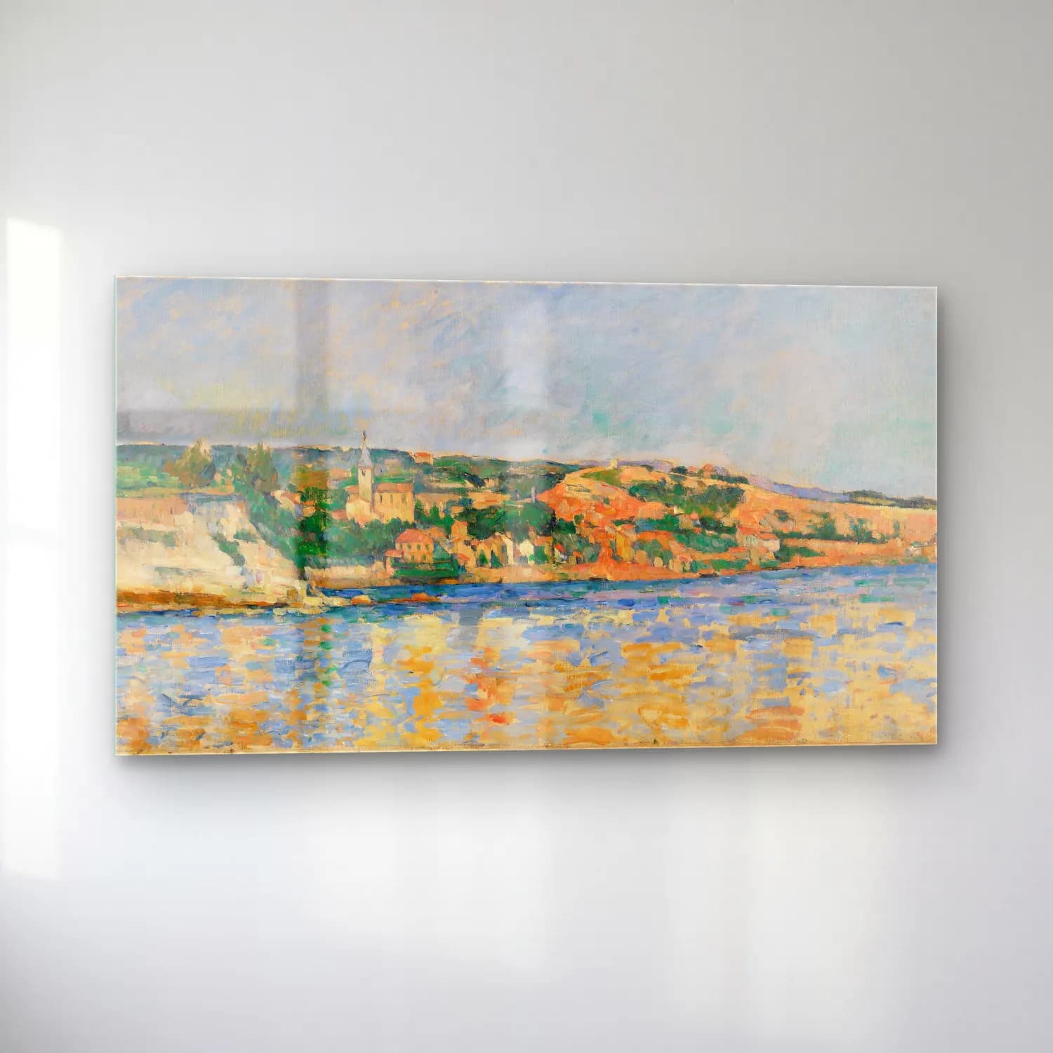 Paul Cézanne – The Village of L Estaque Seen from the Sea cam tablo — sol açıdan görünüm