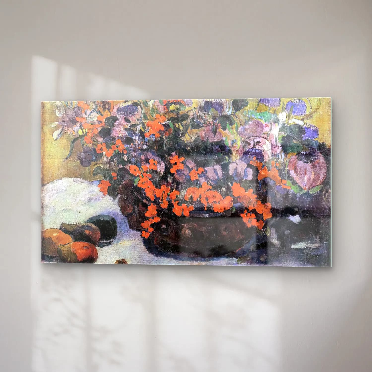 Paul Gauguin – Bouquet of Flowers cam tablo — sağ açıdan görünüm