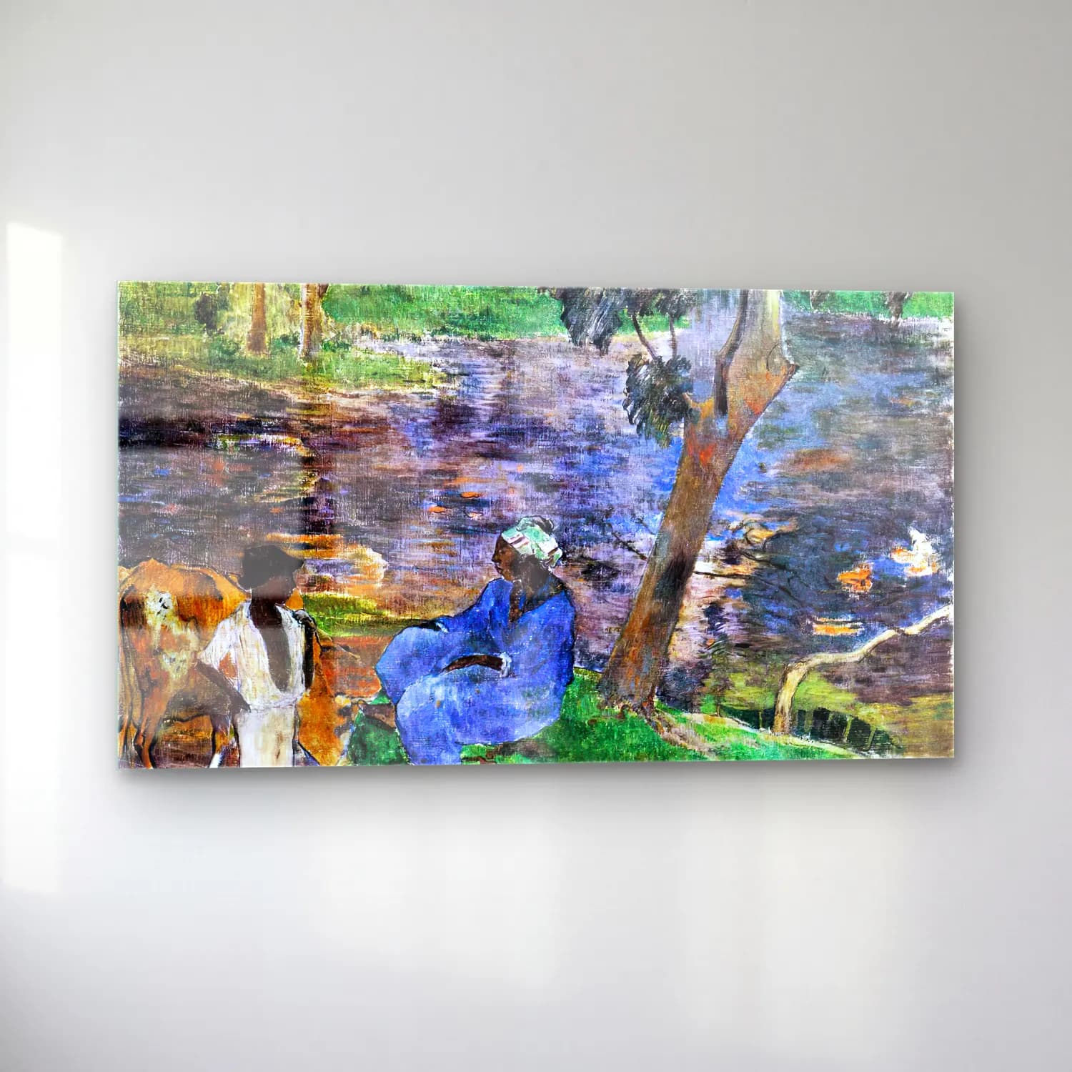 Paul Gauguin – By the Pond cam tablo — sol açıdan görünüm