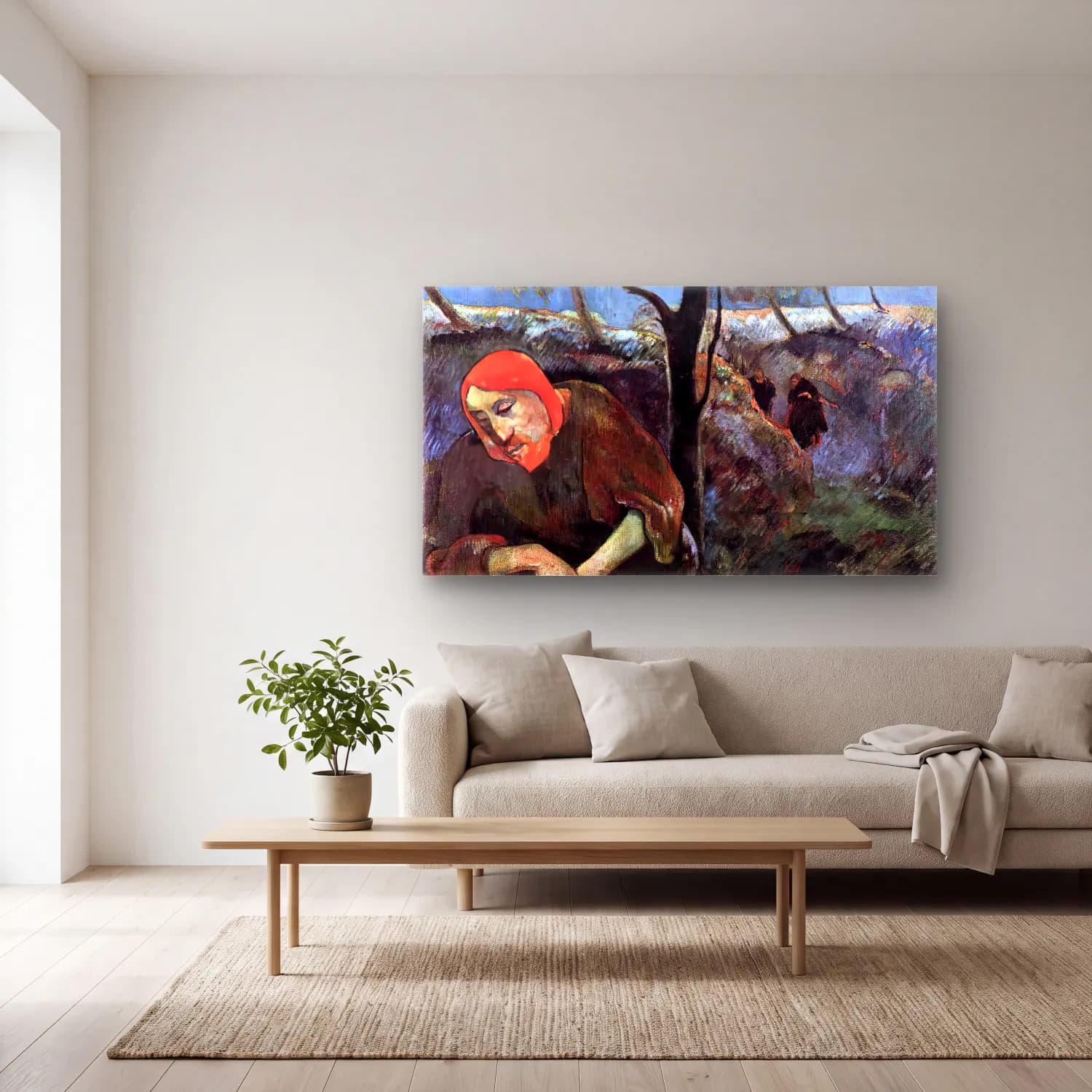 Paul Gauguin – Christ in the Garden of Olives cam tablo — açık renk salonda