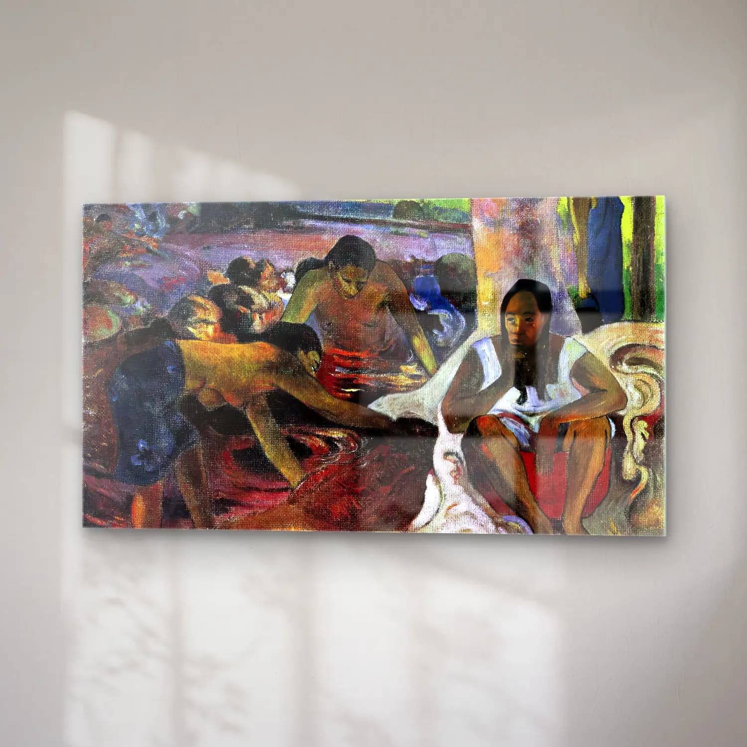 Paul Gauguin – Fisherwomen of Tahiti cam tablo — sağ açıdan görünüm