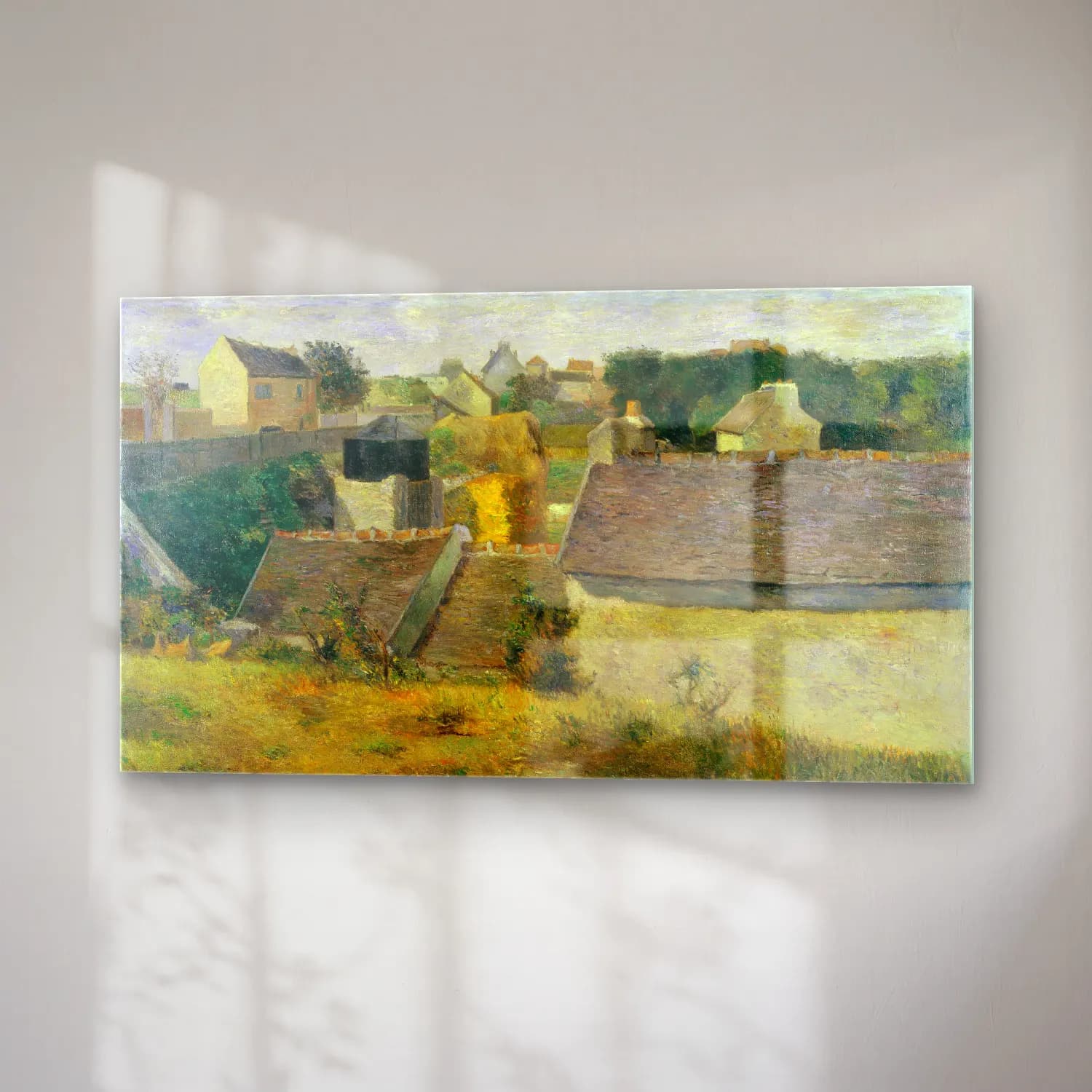 Paul Gauguin – Houses at Vaugirard cam tablo — sağ açıdan görünüm