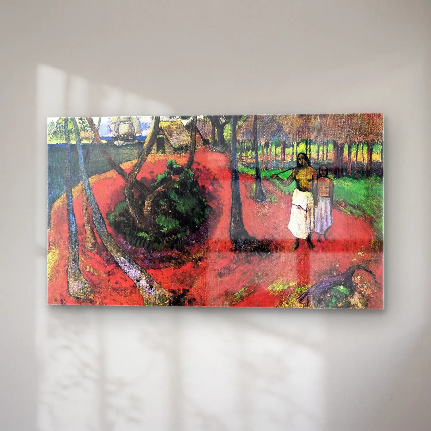Paul Gauguin – Idyll in Tahiti cam tablo — sağ açıdan görünüm