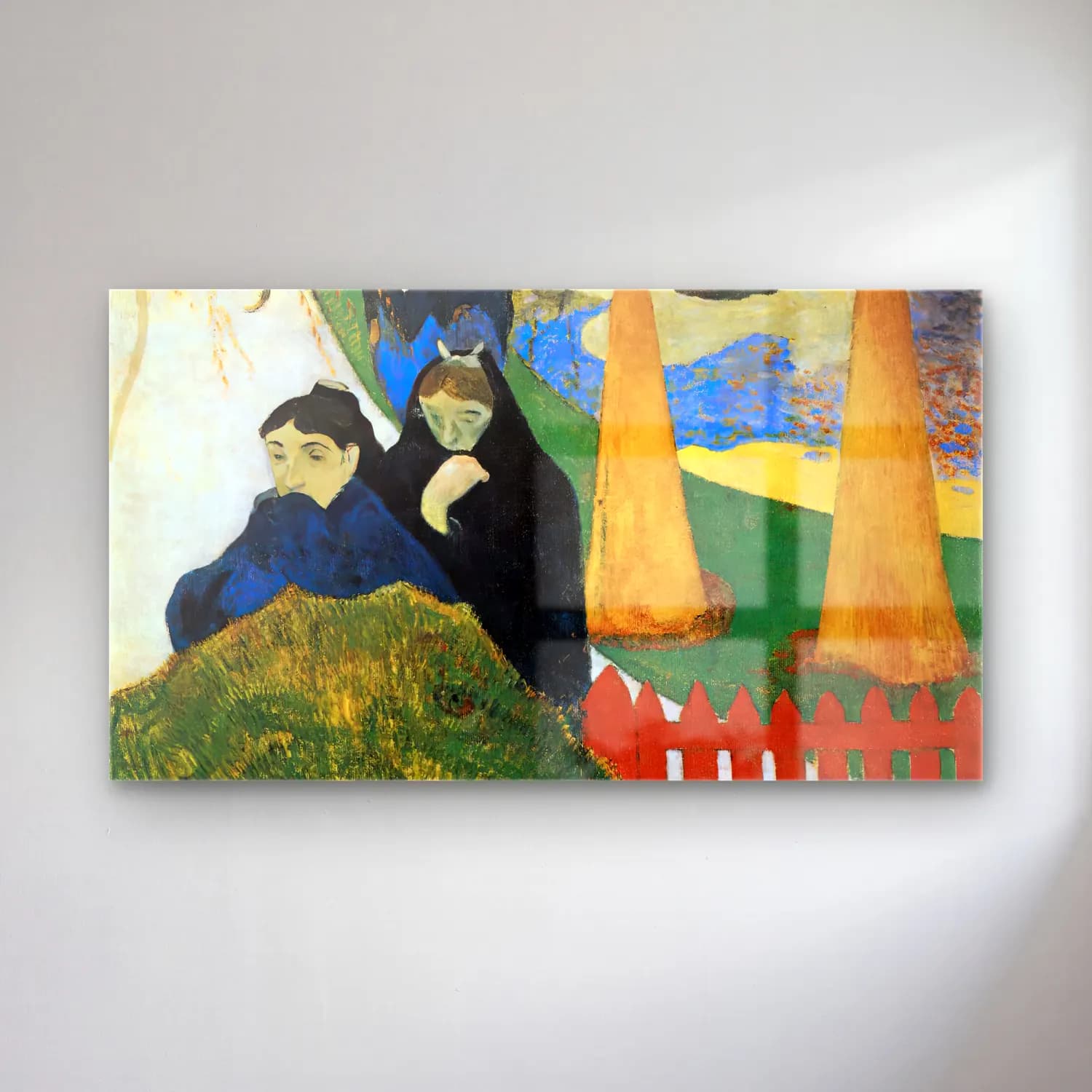 Paul Gauguin – In the Garden of the Hospital at Arles cam tablo — Paul Gauguin – In the Garden of the Hospital at Arles — empresyonist dini sahne