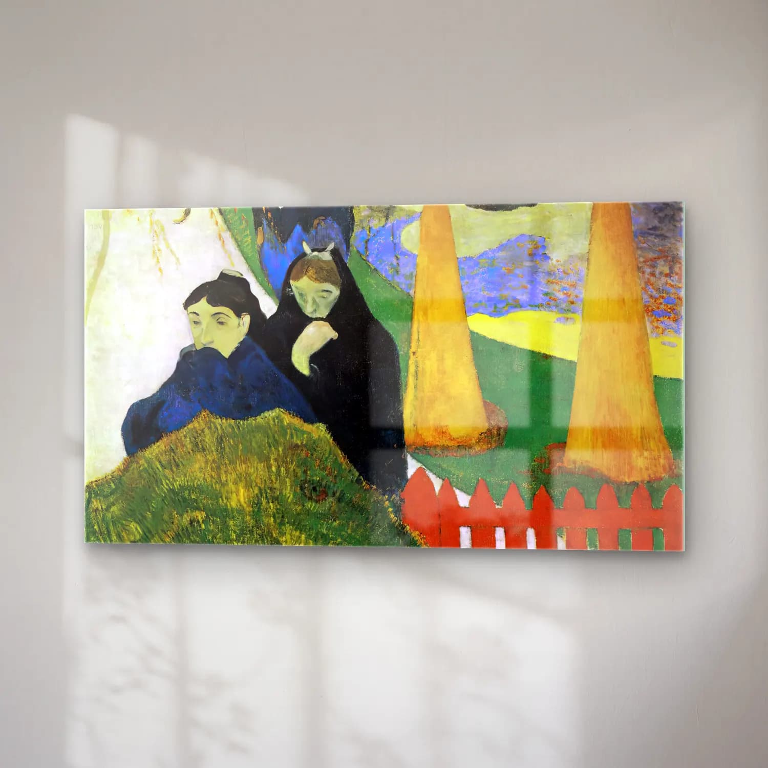 Paul Gauguin – In the Garden of the Hospital at Arles cam tablo — sağ açıdan görünüm