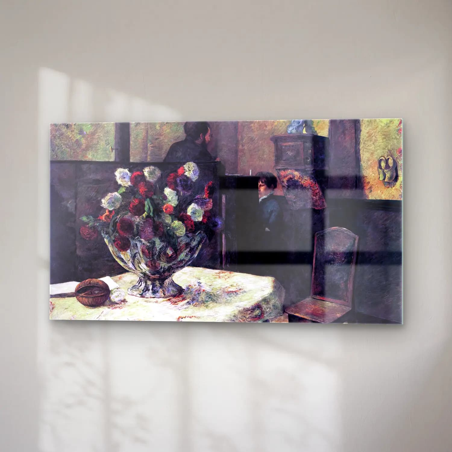 Paul Gauguin – Interior of the Artist s Home, Rue Carcel cam tablo — sağ açıdan görünüm