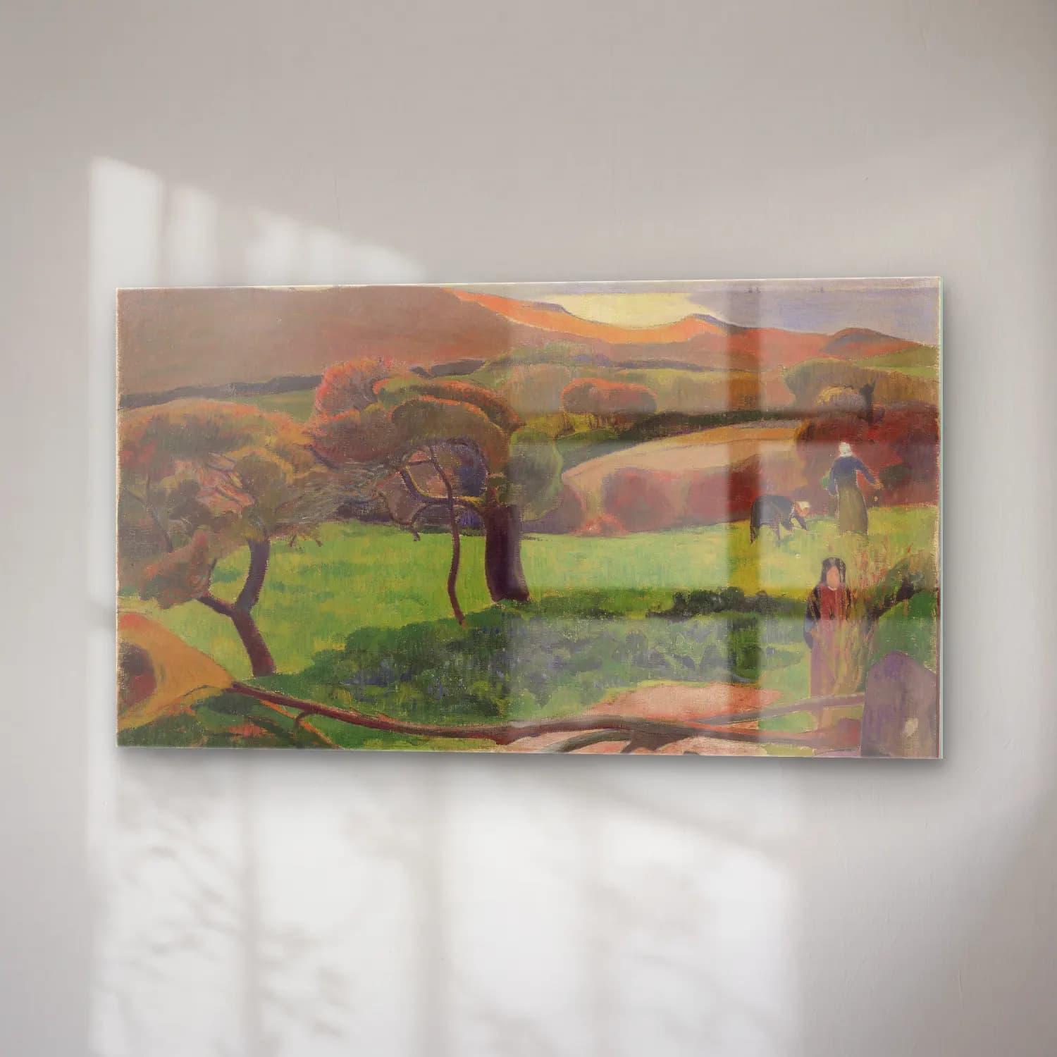 Paul Gauguin – Landscape from Bretagne cam tablo — sağ açıdan görünüm
