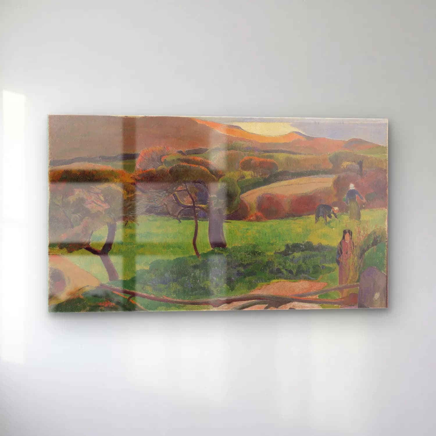 Paul Gauguin – Landscape from Bretagne cam tablo — sol açıdan görünüm