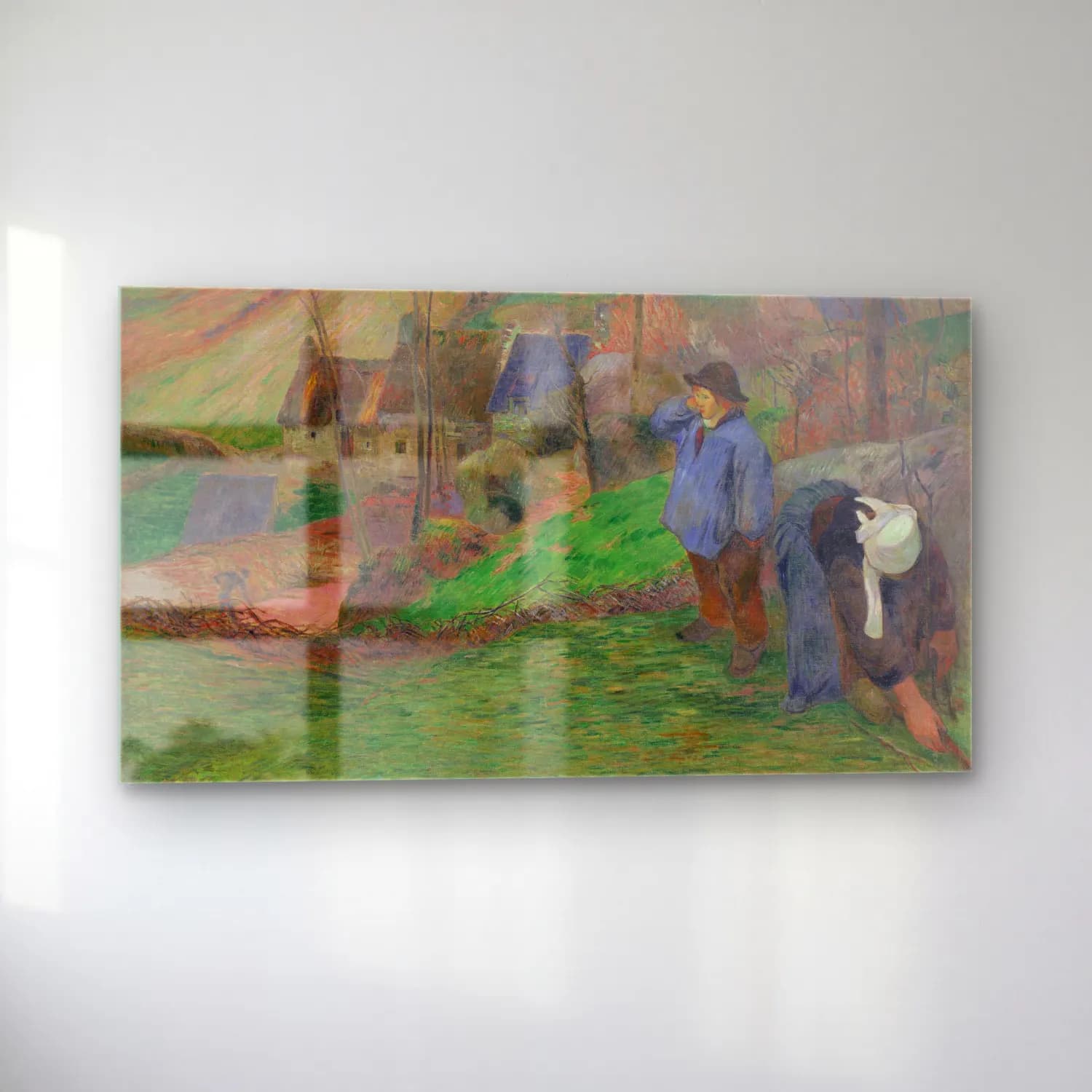 Paul Gauguin – Landscape of Brittany cam tablo — sol açıdan görünüm
