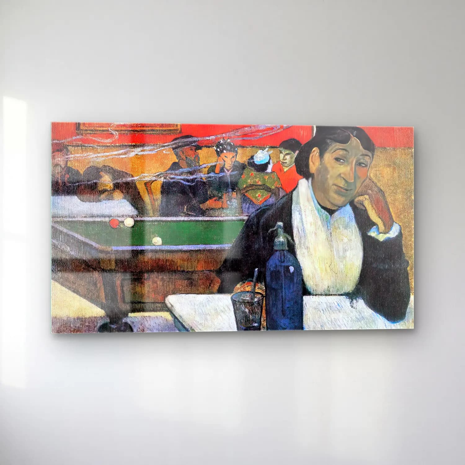 Paul Gauguin – Night Café at Arles (Madame Ginoux) cam tablo — sol açıdan görünüm