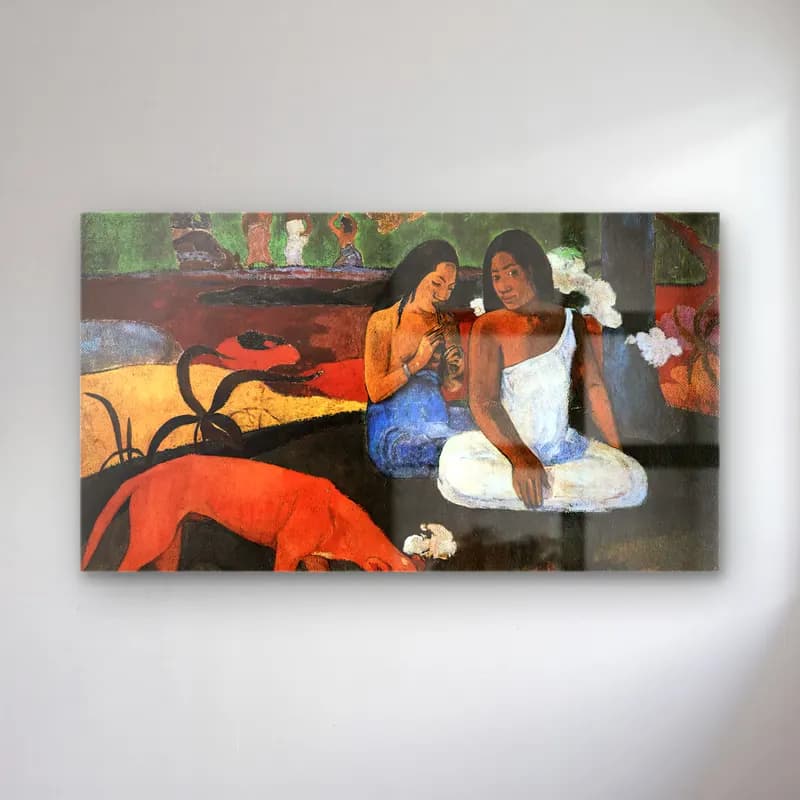 Paul Gauguin – Pastime (Joyeusetés, Arearea) cam tablo — Paul Gauguin – Pastime (Joyeusetés, Arearea) — empresyonist dansçılar