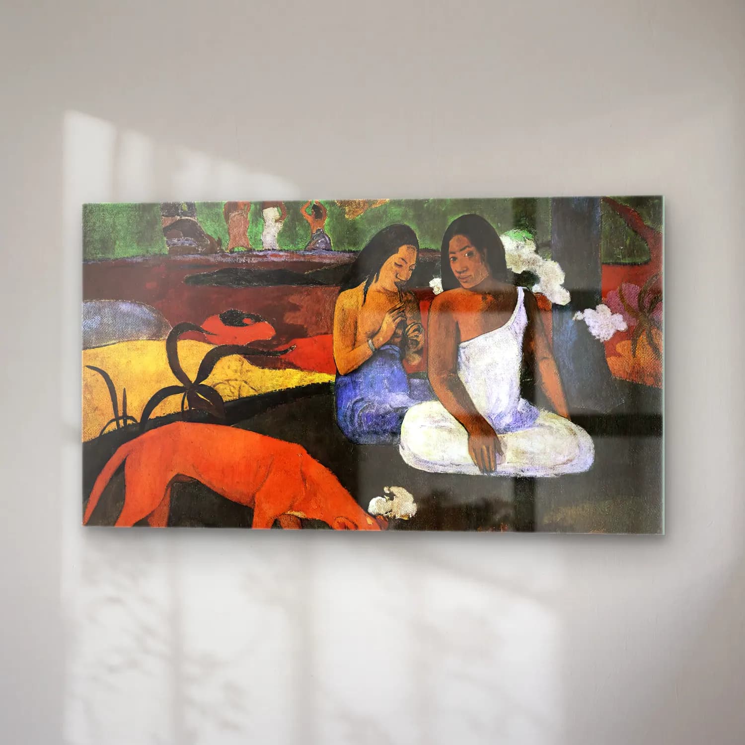 Paul Gauguin – Pastime (Joyeusetés, Arearea) cam tablo — sağ açıdan görünüm