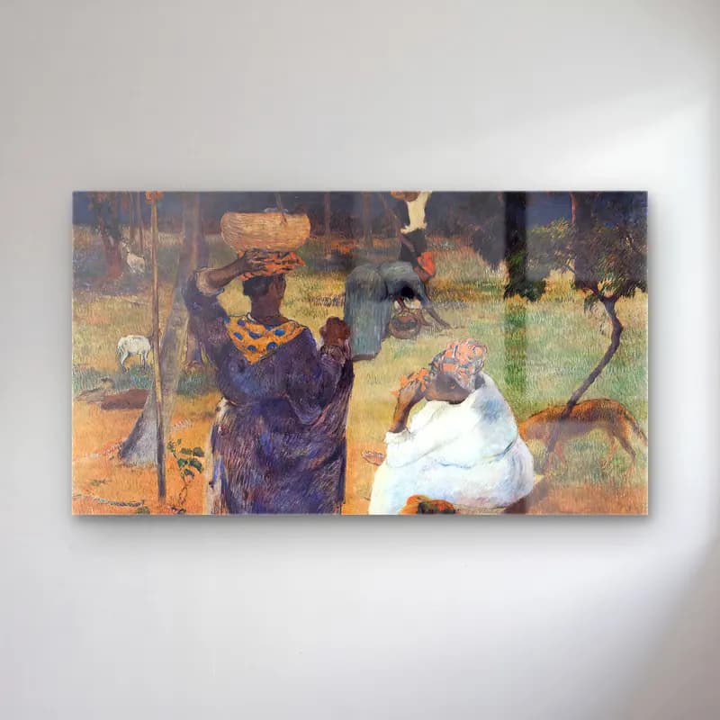 Paul Gauguin – Picking Mangoes cam tablo — Paul Gauguin – Picking Mangoes — empresyonist dansçılar