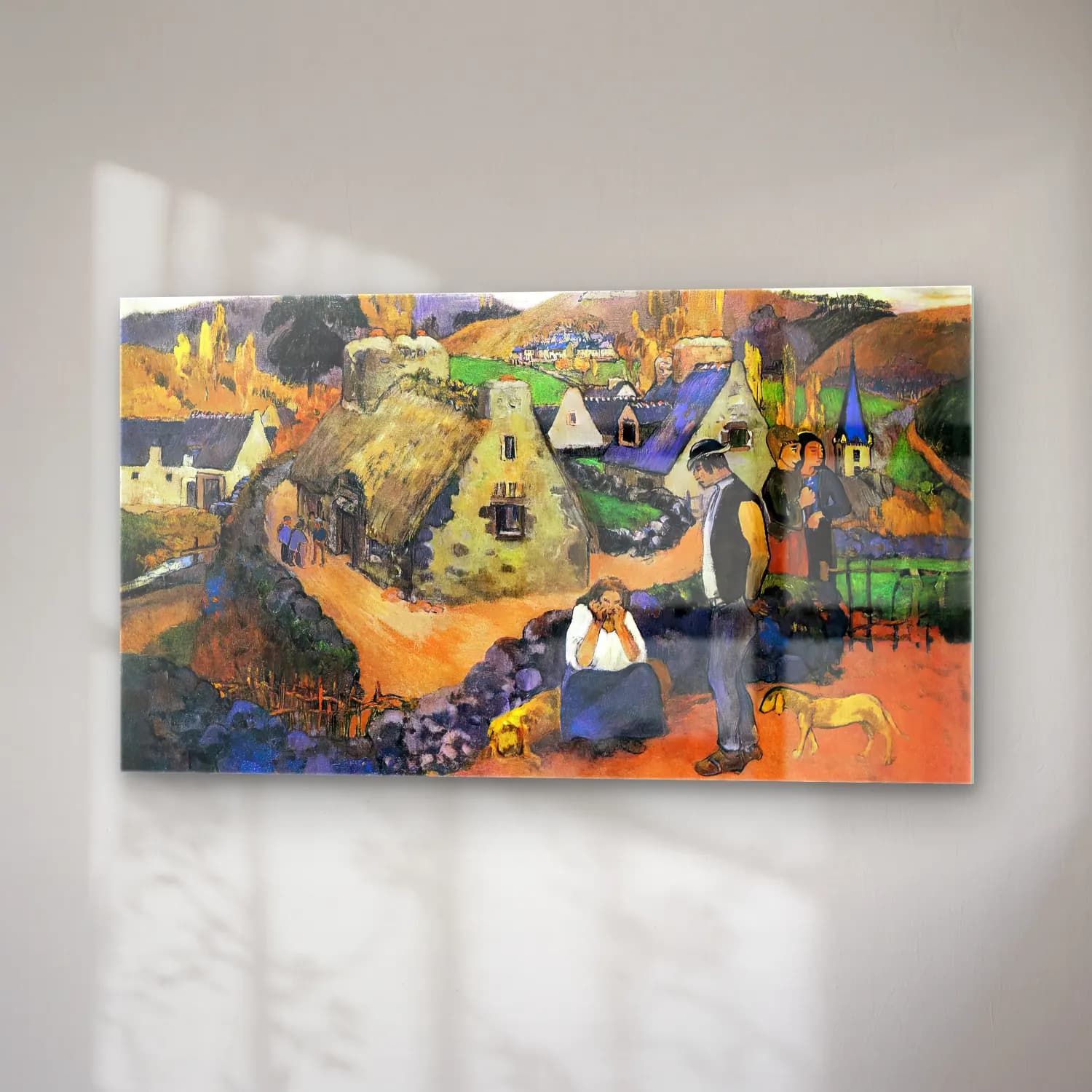 Paul Gauguin – Pont-Aven, the Village cam tablo — sağ açıdan görünüm