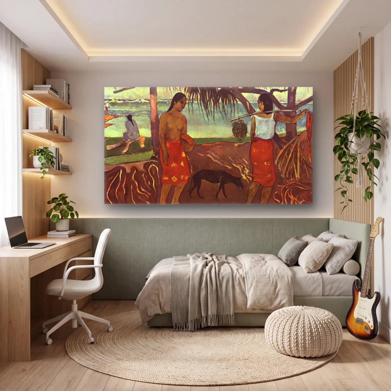 Paul Gauguin – Raro Te Ouiri cam tablo — genç odasında