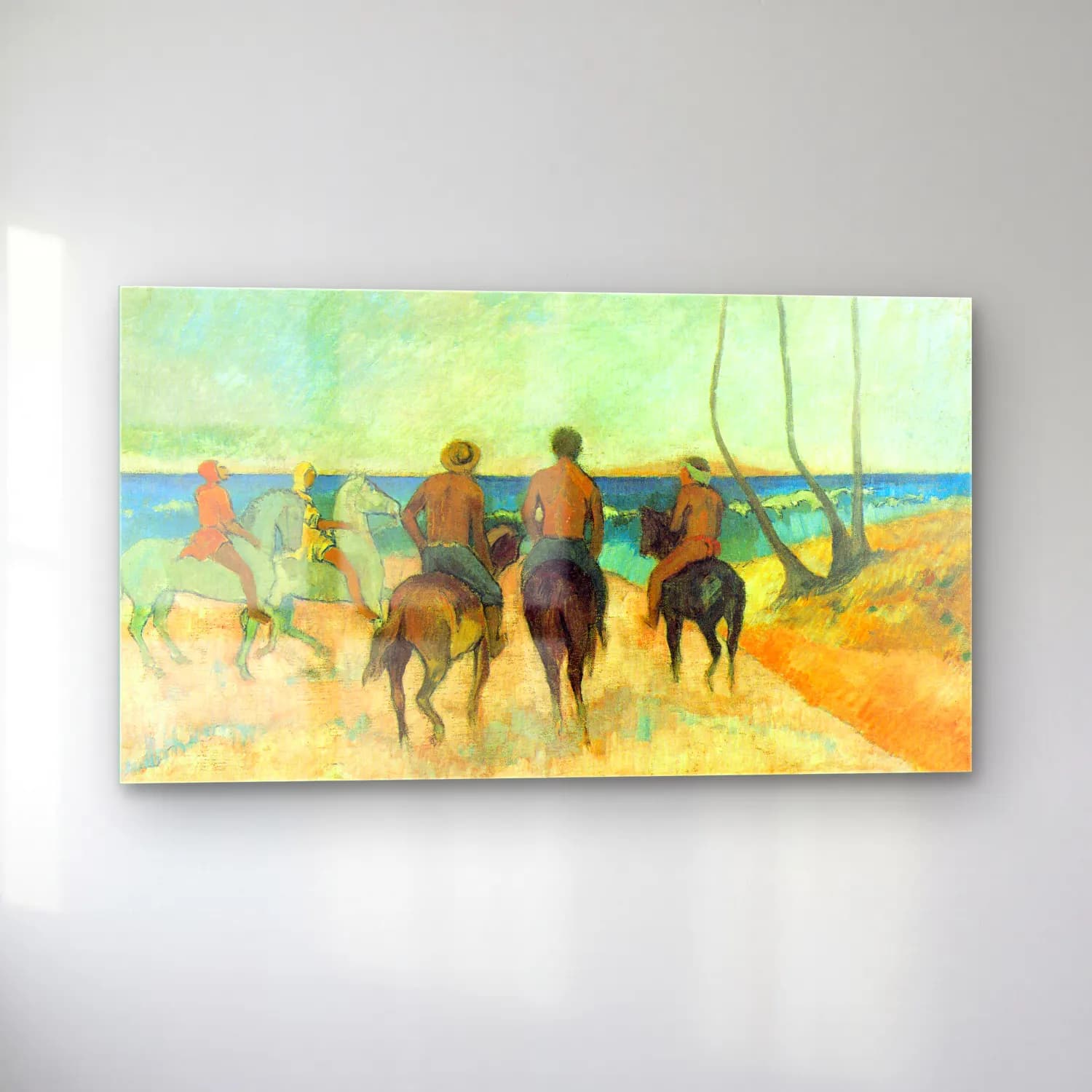 Paul Gauguin – Riding on the Beach #2 cam tablo — sol açıdan görünüm