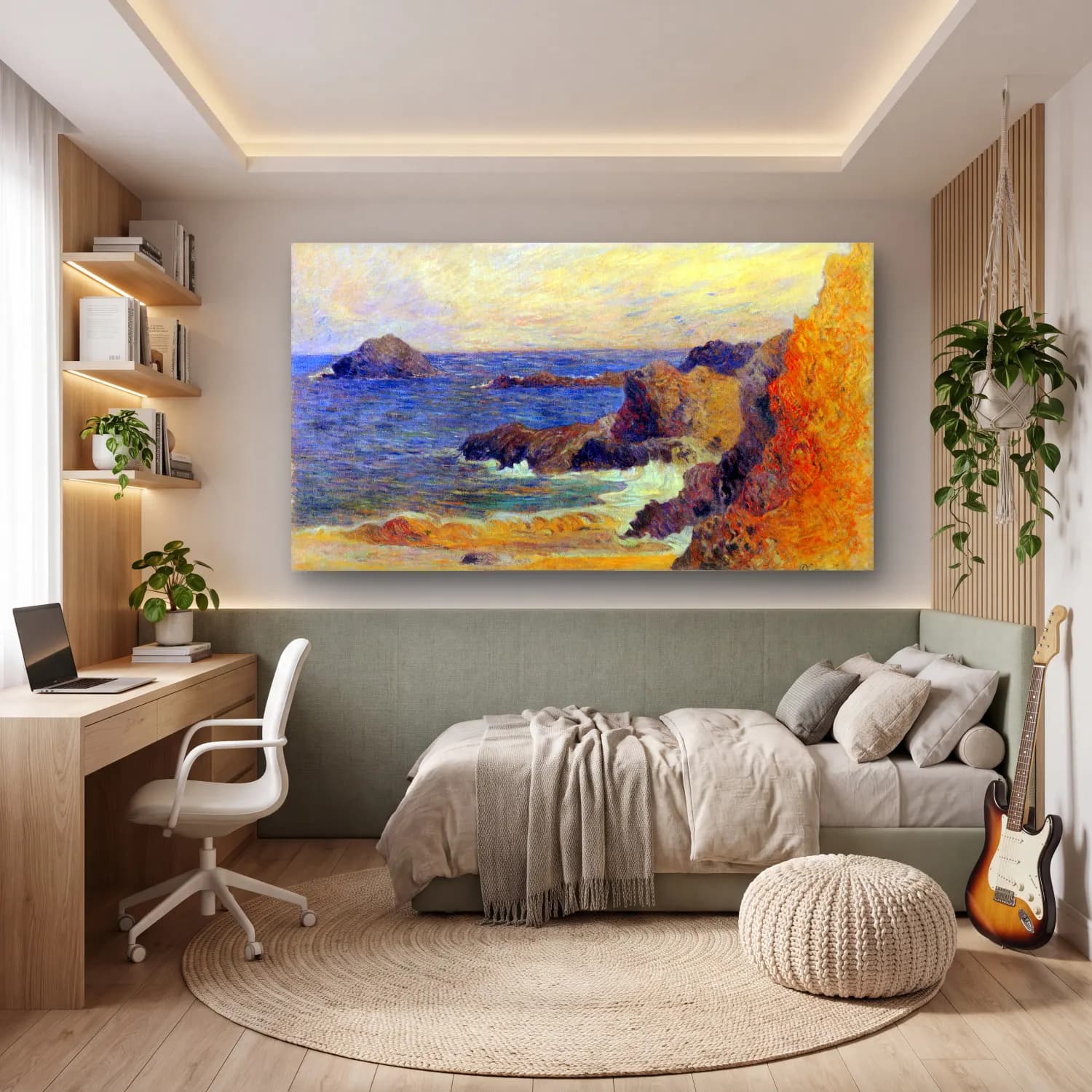 Paul Gauguin – Rocky Coast cam tablo — genç odasında