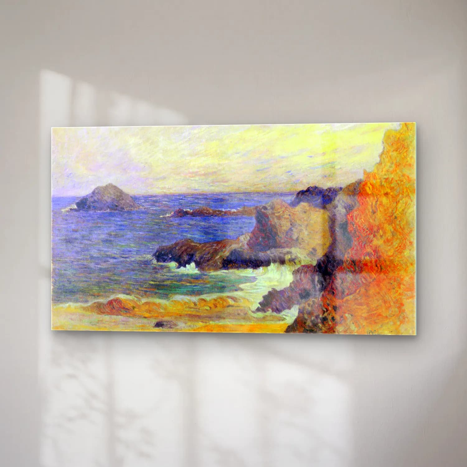 Paul Gauguin – Rocky Coast cam tablo — sağ açıdan görünüm