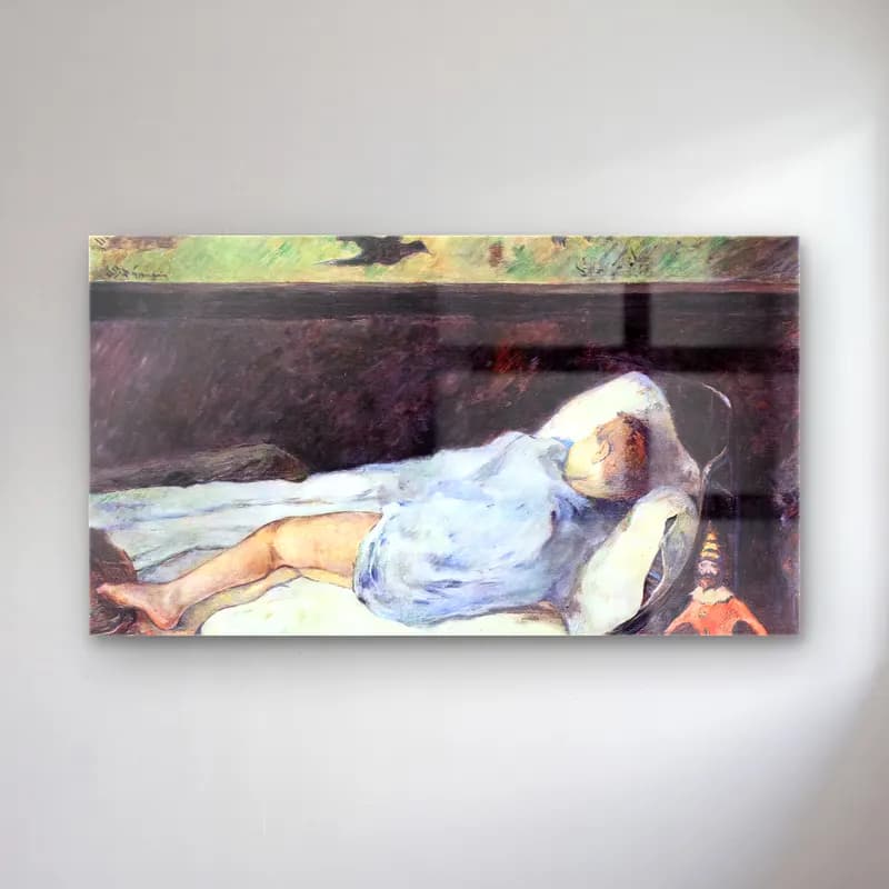 Paul Gauguin – Sleeping Boy (Émile Gauguin) cam tablo — Paul Gauguin – Sleeping Boy (Émile Gauguin) — empresyonist anne ve çocuk