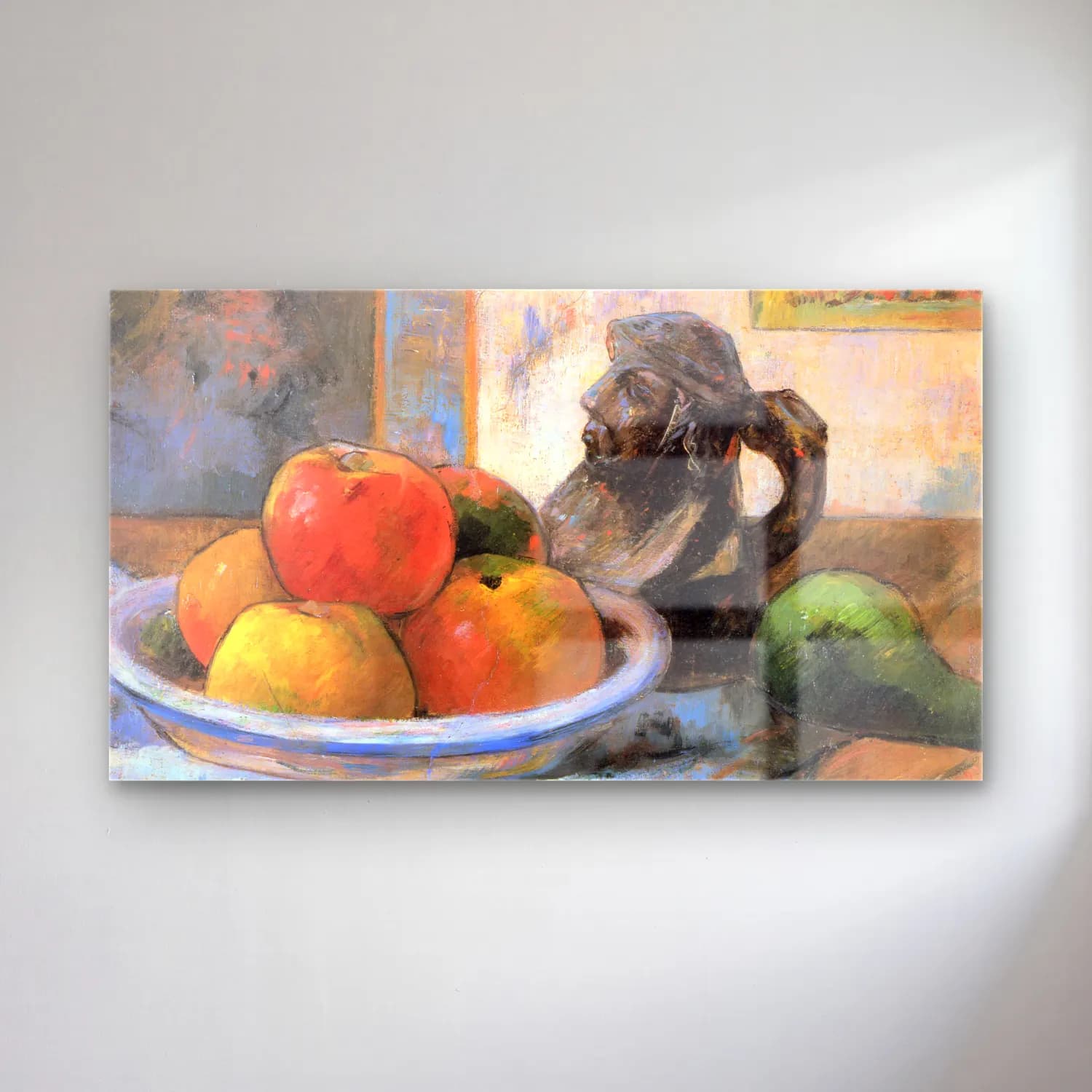 Paul Gauguin – Still Life with Apples, Pears and Krag cam tablo — Paul Gauguin – Still Life with Apples, Pears and Krag — empresyonist meyveli natürmort