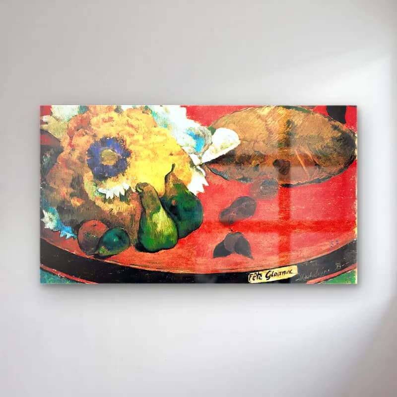 Paul Gauguin – Still-Life, Fête Gloanec cam tablo — Paul Gauguin – Still-Life, Fête Gloanec — empresyonist meyveli natürmort