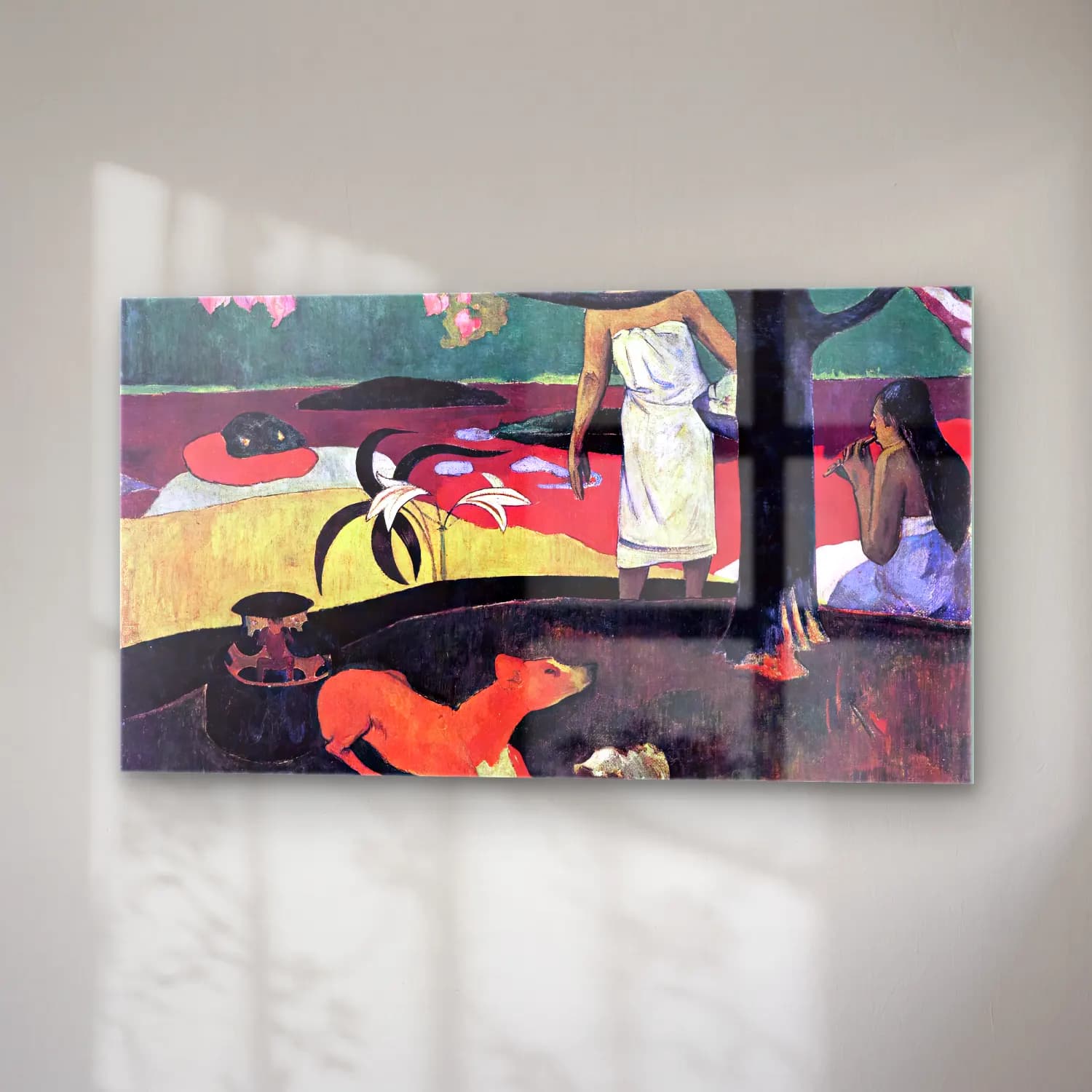Paul Gauguin – Tahitian Pastorals cam tablo — sağ açıdan görünüm