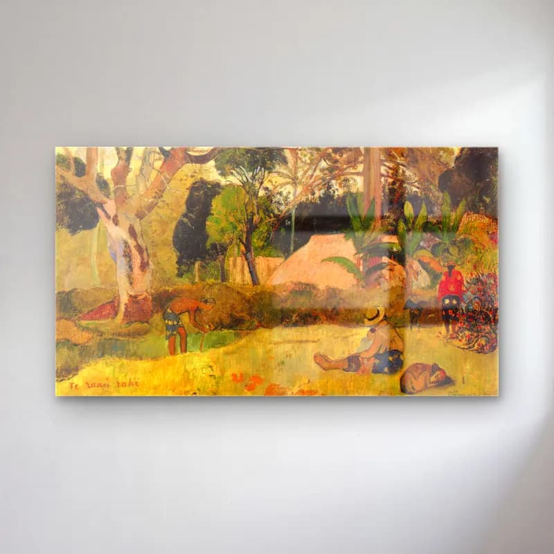 Paul Gauguin – Te Raai Rahi cam tablo — Paul Gauguin – Te Raai Rahi — empresyonist çiçek bahçesi