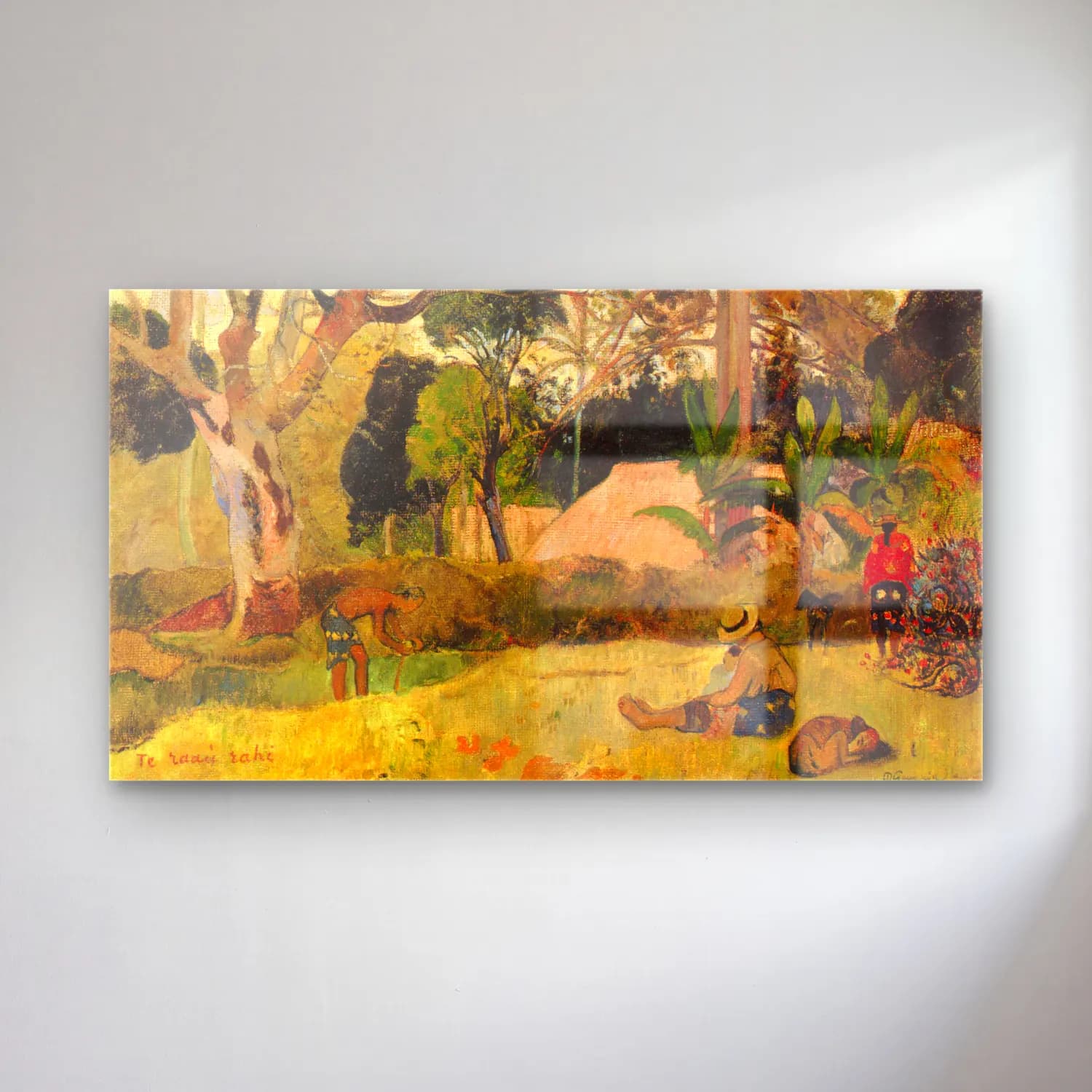 Paul Gauguin – Te Raai Rahi cam tablo — Paul Gauguin – Te Raai Rahi — empresyonist çiçek bahçesi