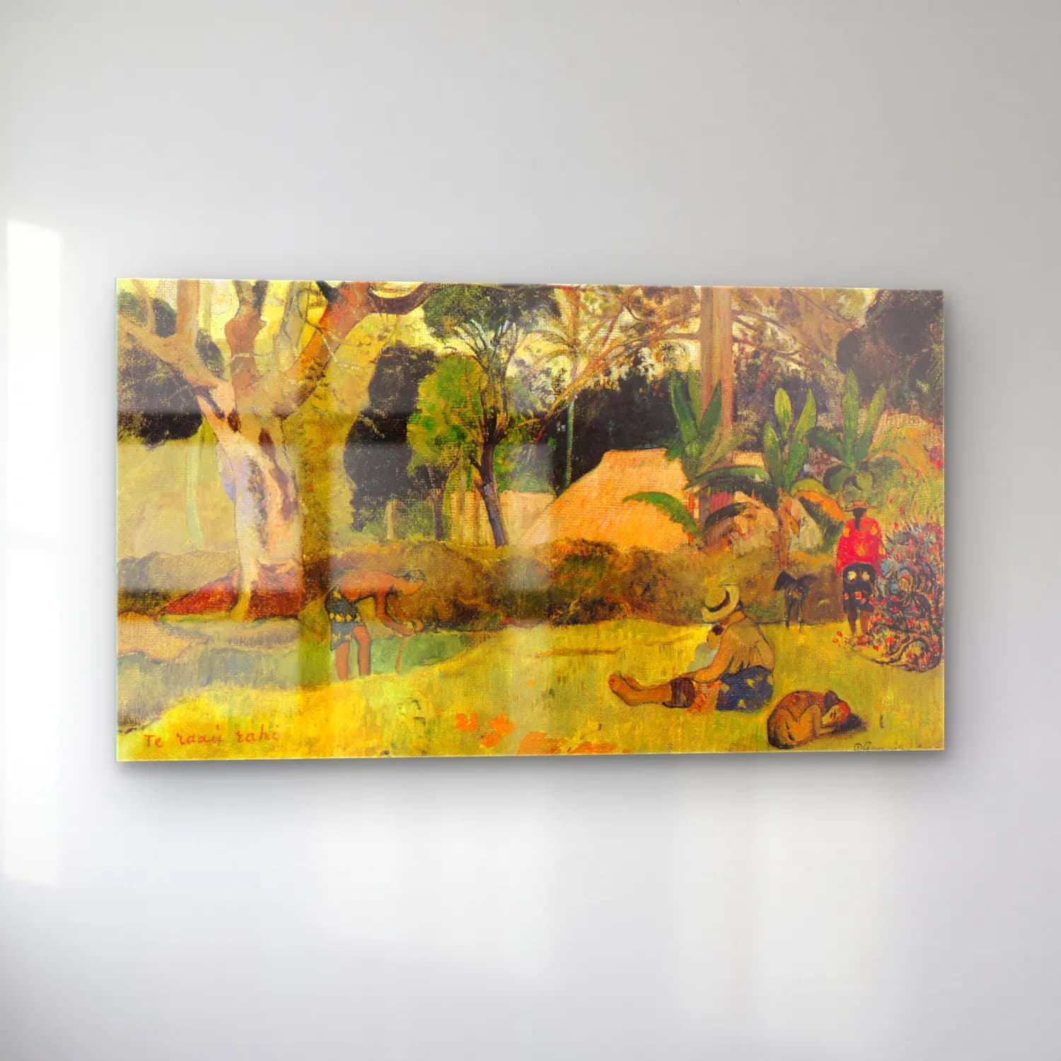 Paul Gauguin – Te Raai Rahi cam tablo — sol açıdan görünüm