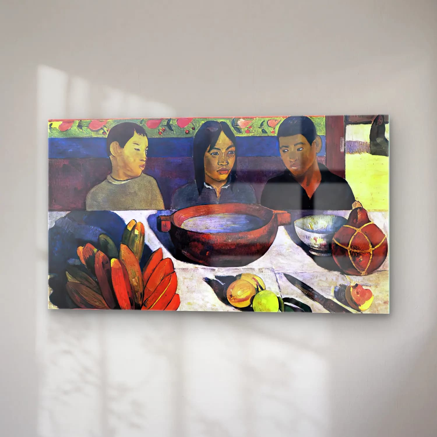 Paul Gauguin – The Meal (The Bananas) cam tablo — sağ açıdan görünüm