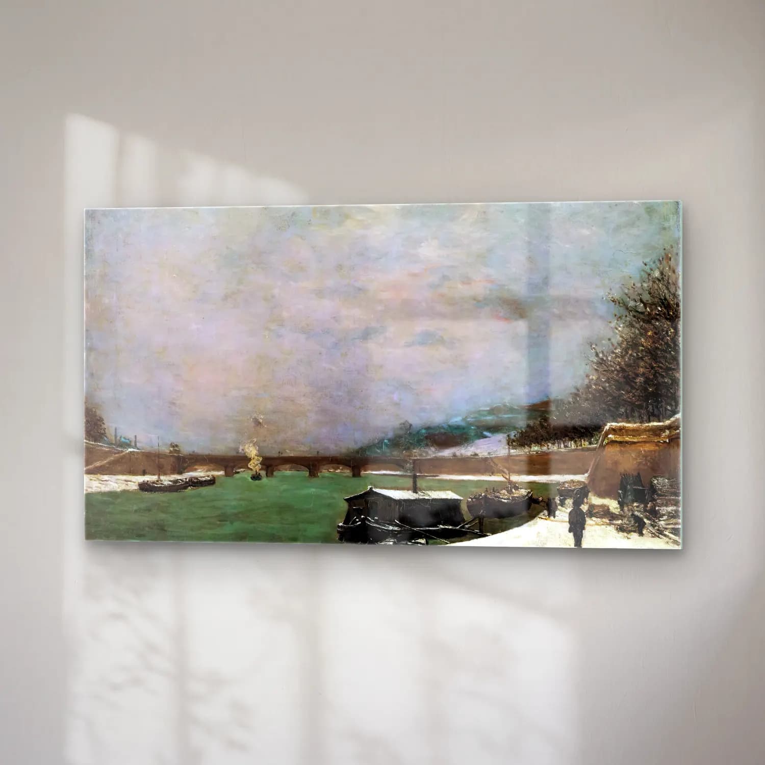 Paul Gauguin – The Seine at the Pont d Iéna, Snowy Weather cam tablo — sağ açıdan görünüm