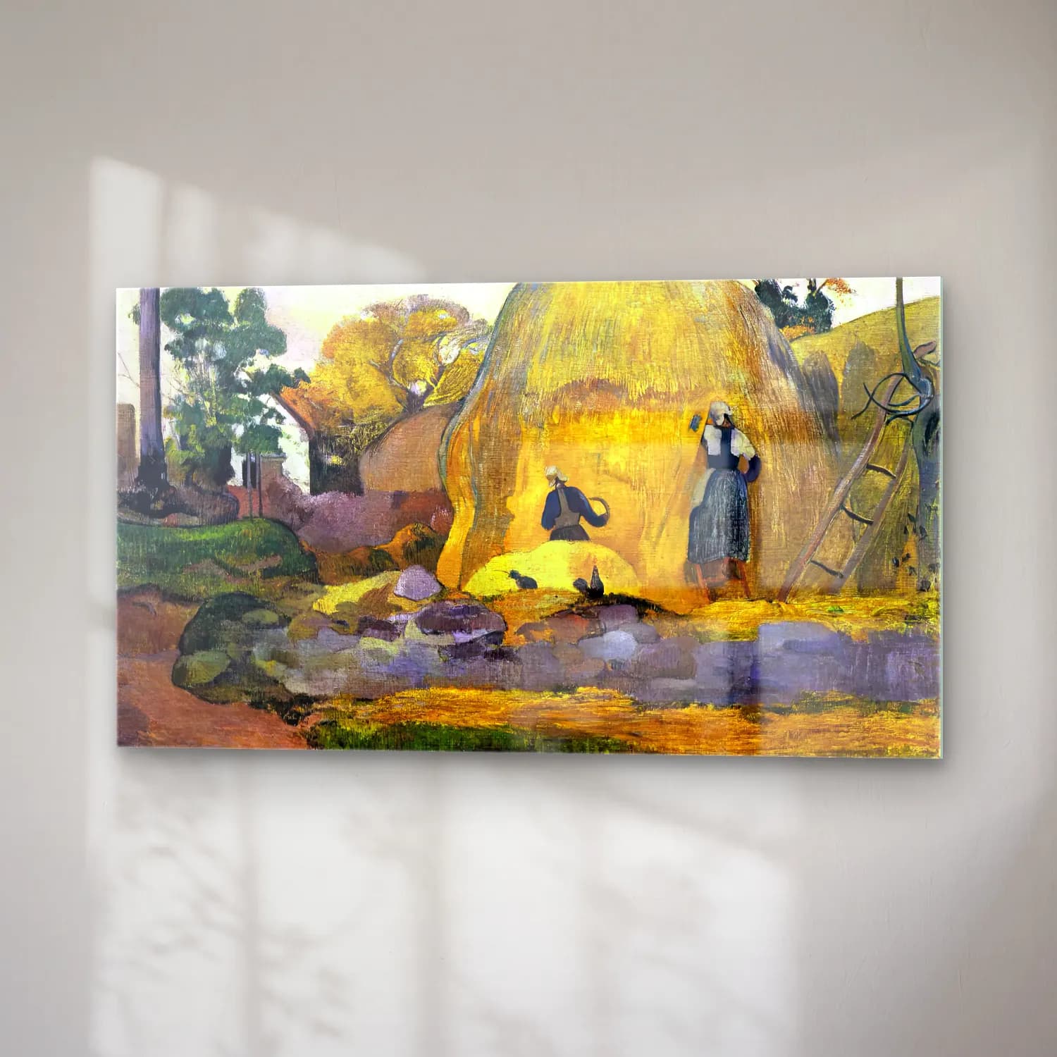 Paul Gauguin – The Yellow Haystacks (The Blond Harvest) cam tablo — sağ açıdan görünüm