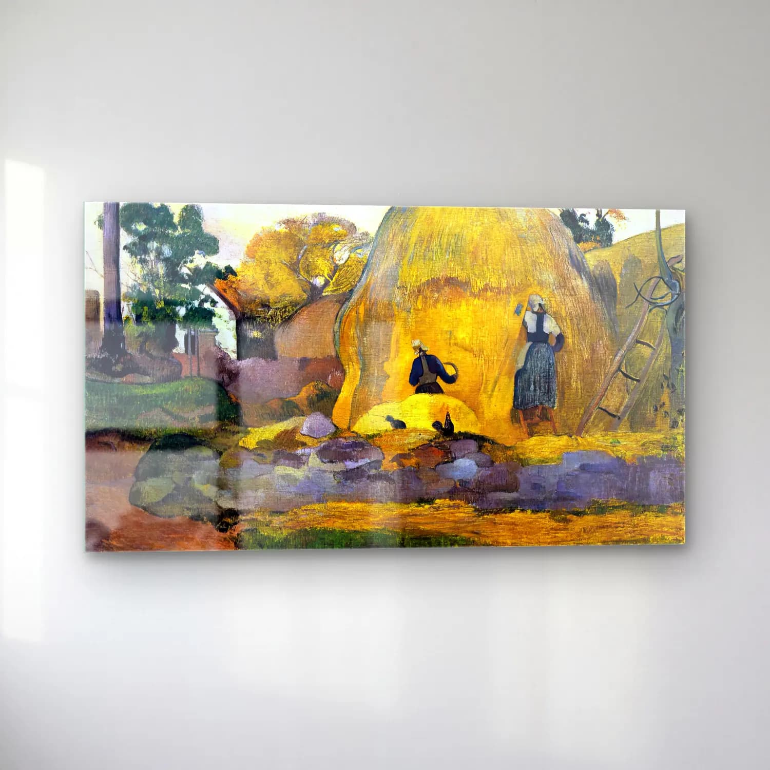 Paul Gauguin – The Yellow Haystacks (The Blond Harvest) cam tablo — sol açıdan görünüm