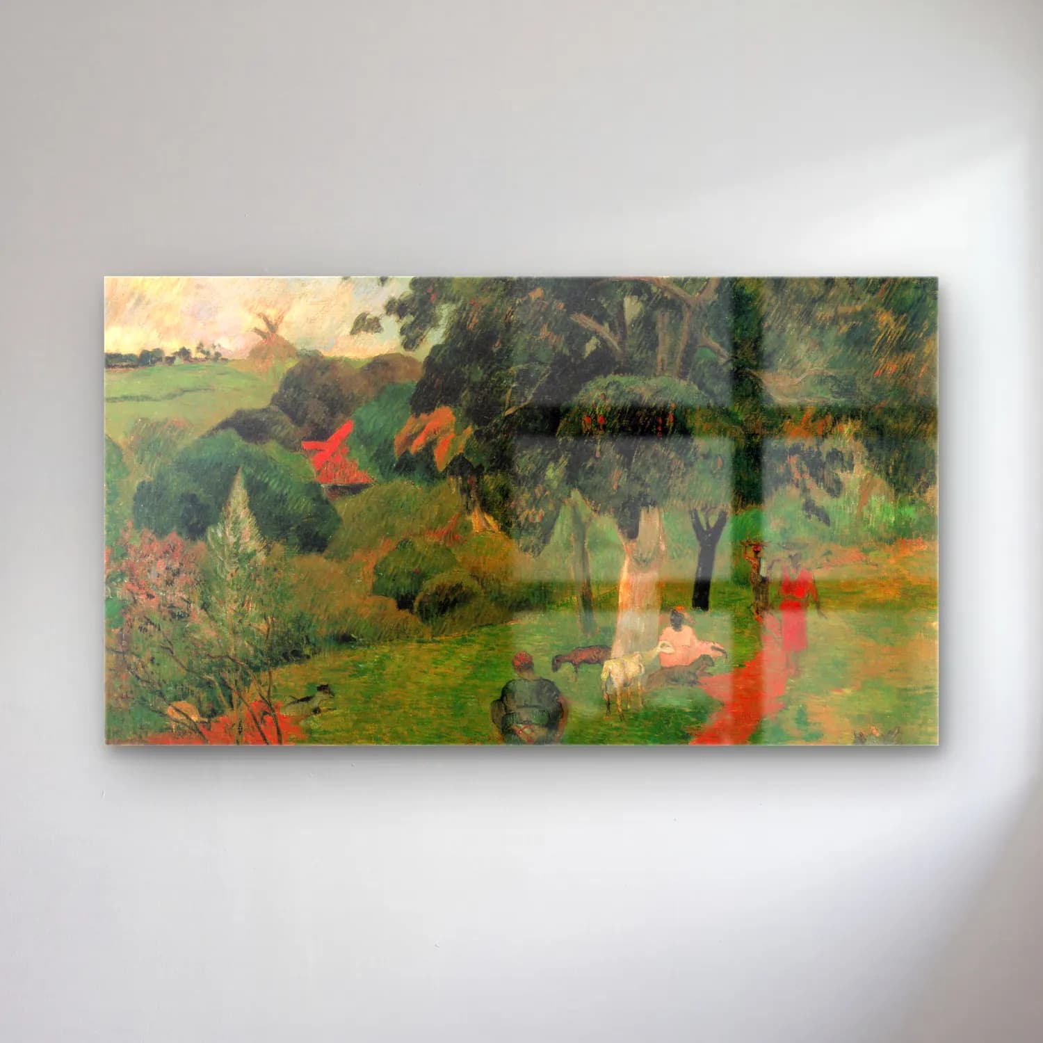 Paul Gauguin – To and Fro cam tablo — Paul Gauguin – To and Fro — empresyonist kır evi