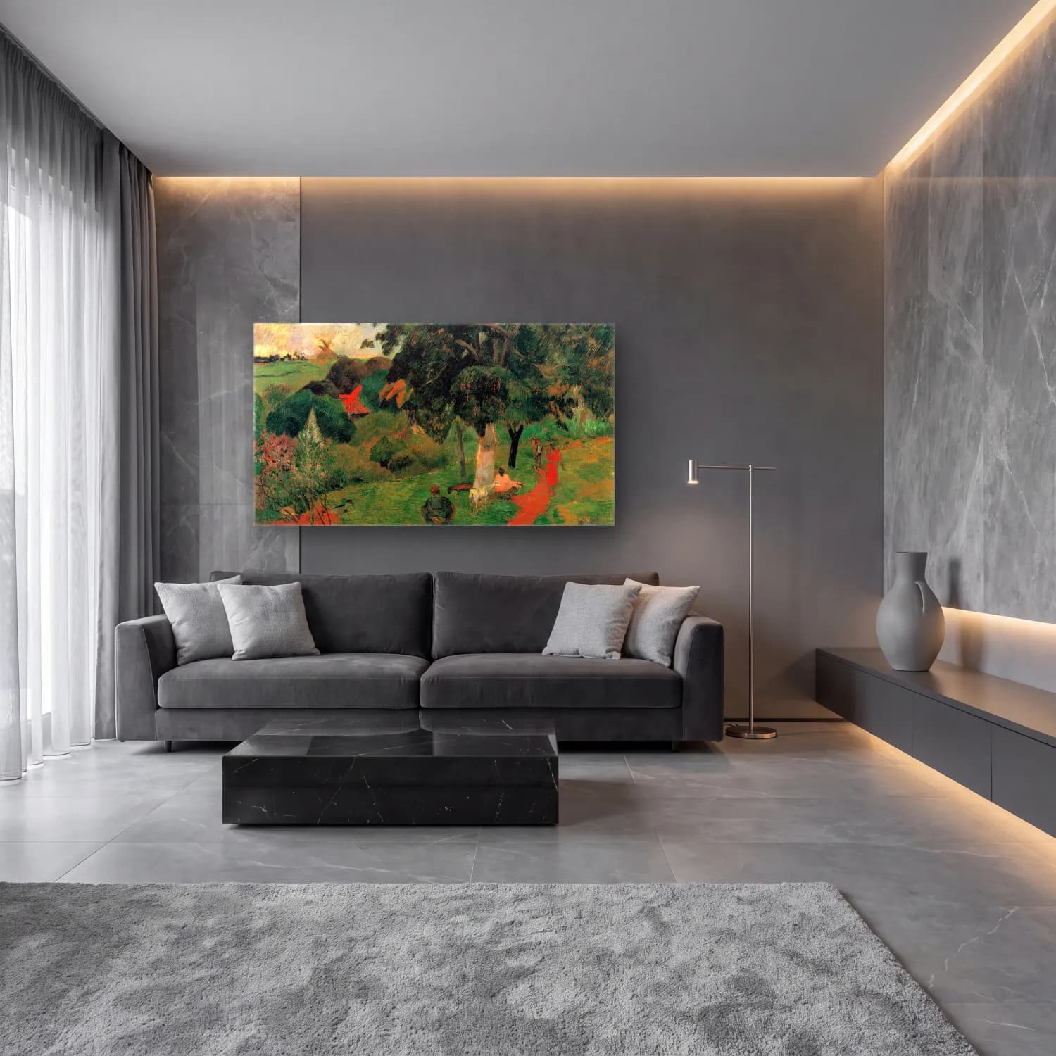 Paul Gauguin – To and Fro cam tablo — lüks salon duvarında