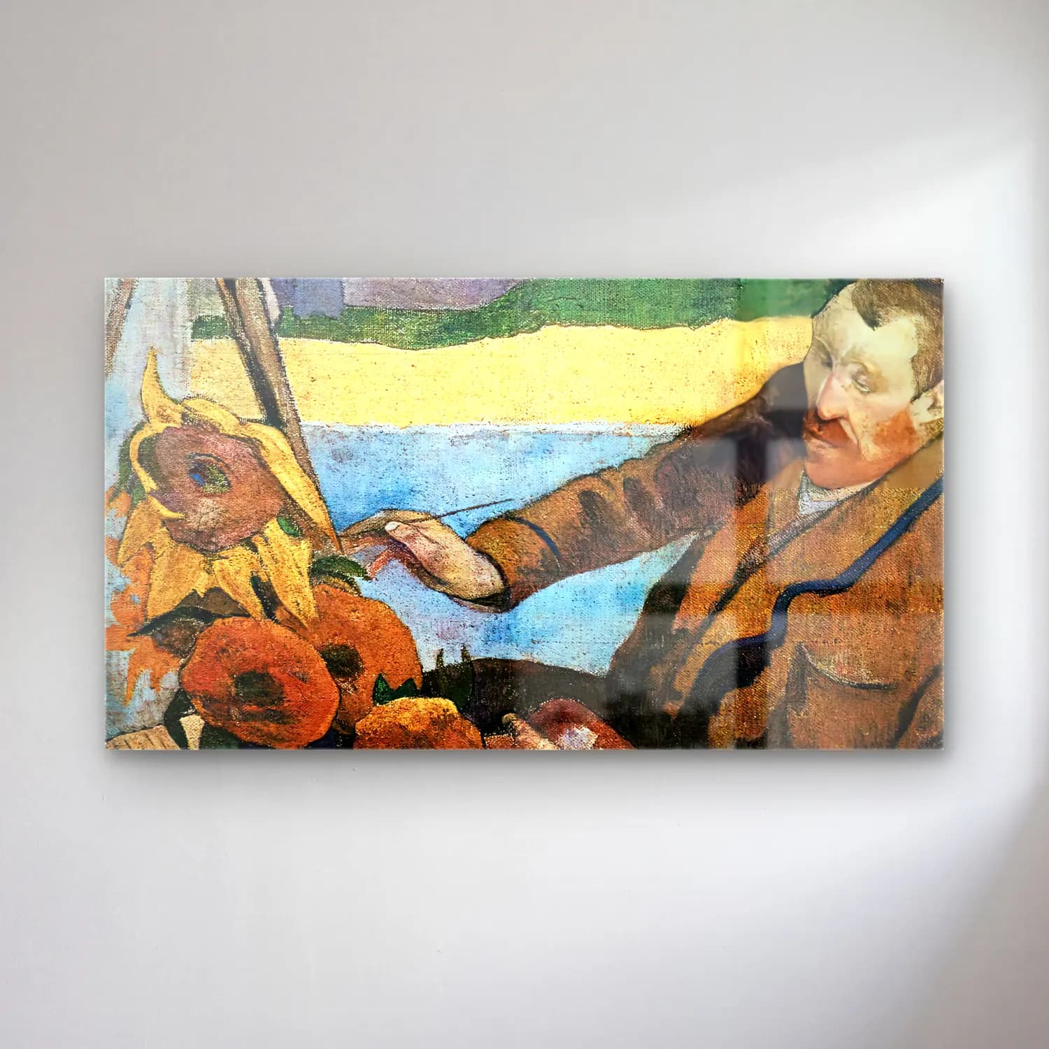 Paul Gauguin – Van Gogh Painting Sunflowers cam tablo — Paul Gauguin – Van Gogh Painting Sunflowers — empresyonist eller