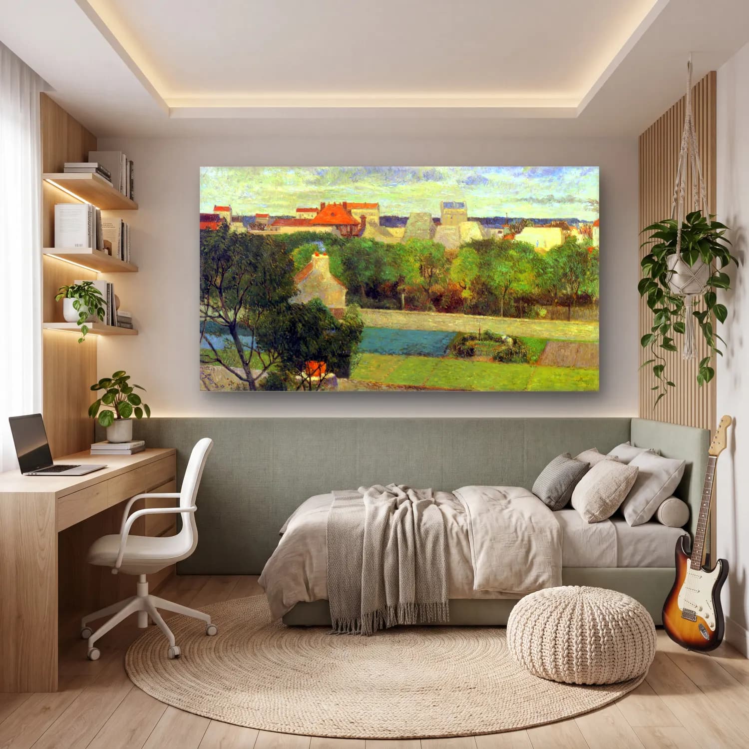 Paul Gauguin – Vegetable Famers in Vauguirard cam tablo — genç odasında