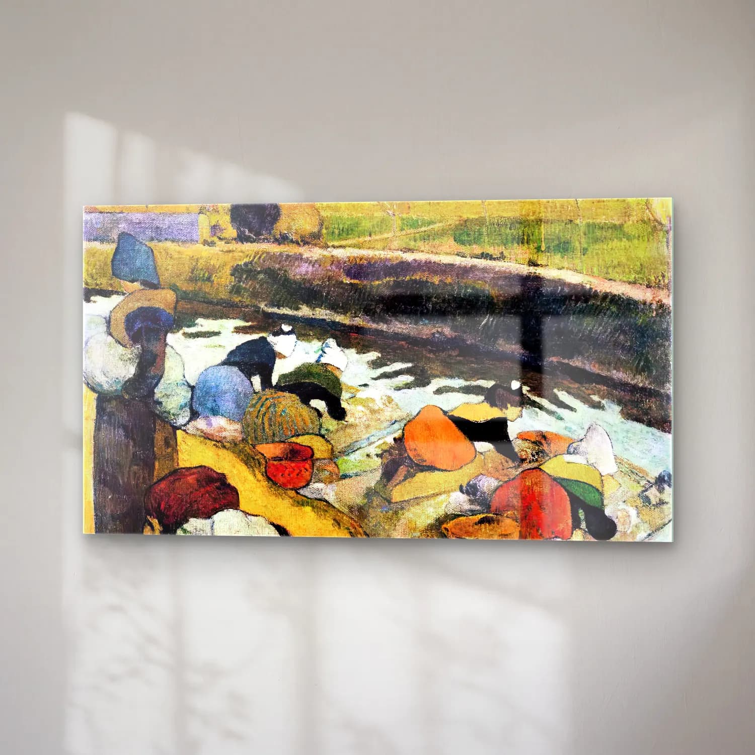 Paul Gauguin – Washerwomen cam tablo — sağ açıdan görünüm