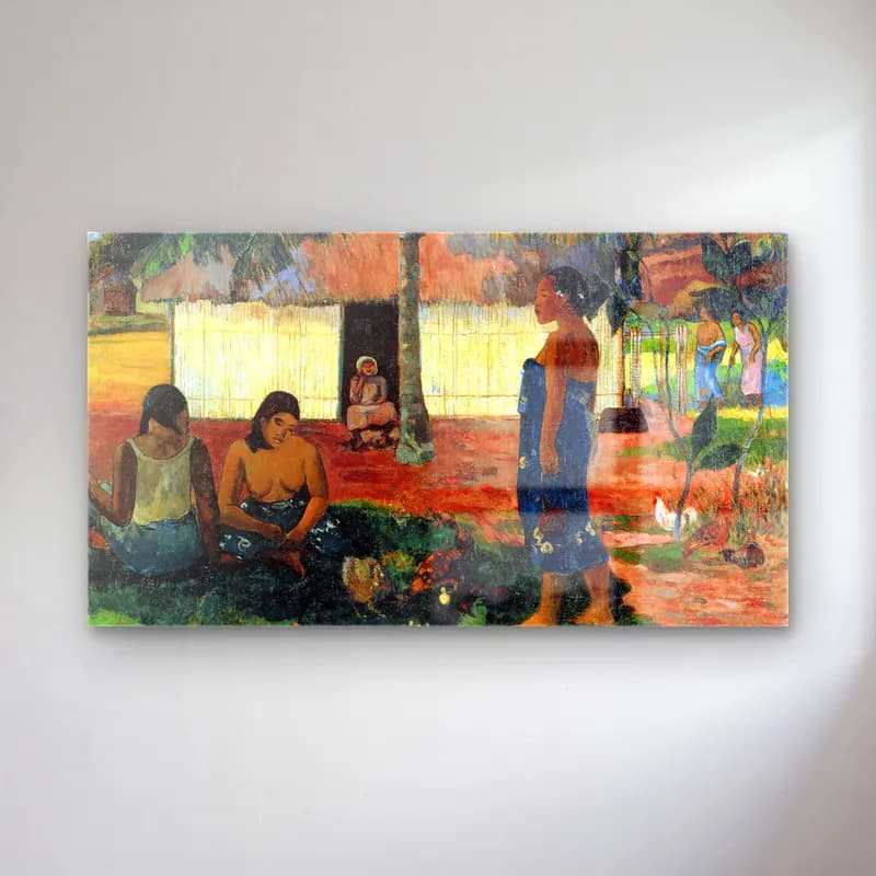 Paul Gauguin – Whya are you Angry cam tablo — Paul Gauguin – Whya are you Angry — empresyonist sahilde i̇nsanlar