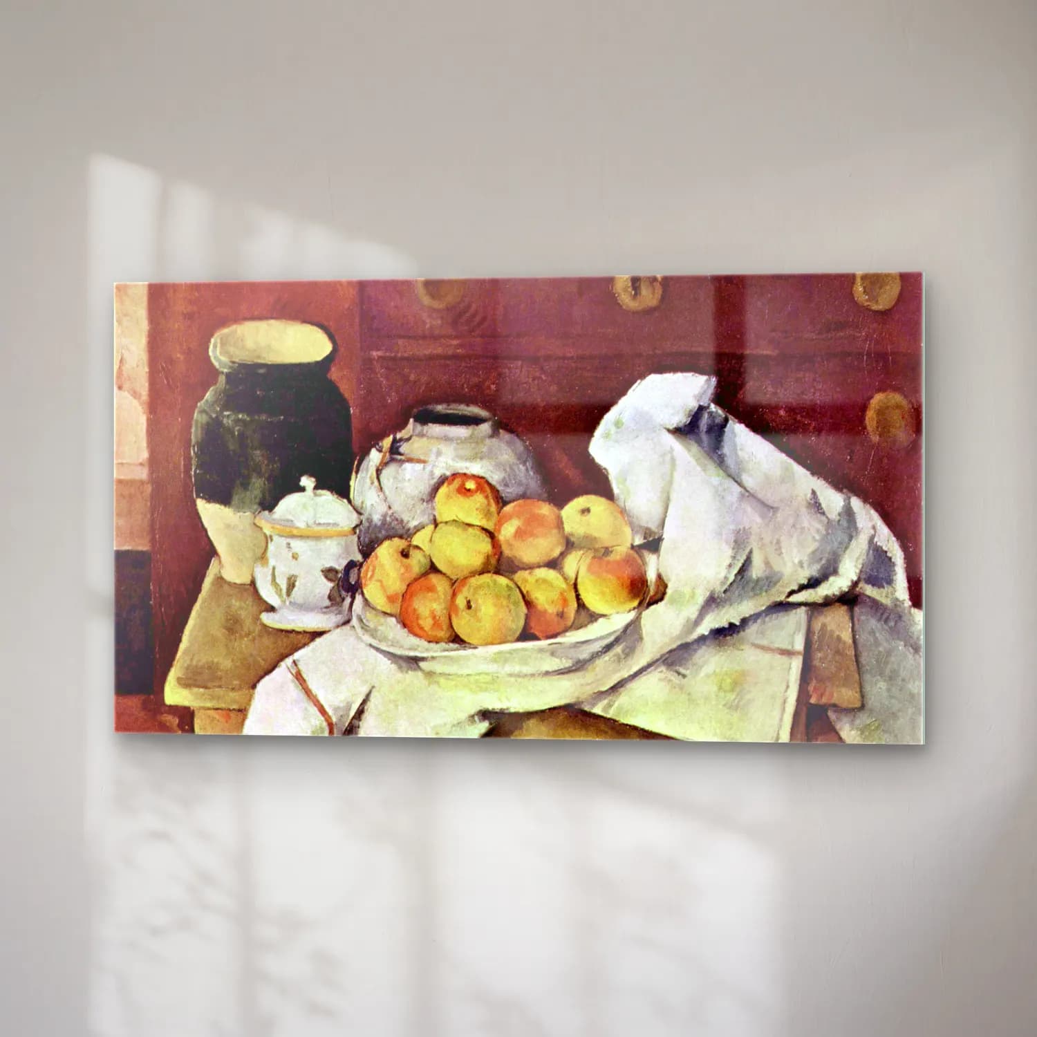 Cezanne – Still Life cam tablo — sağ açıdan görünüm