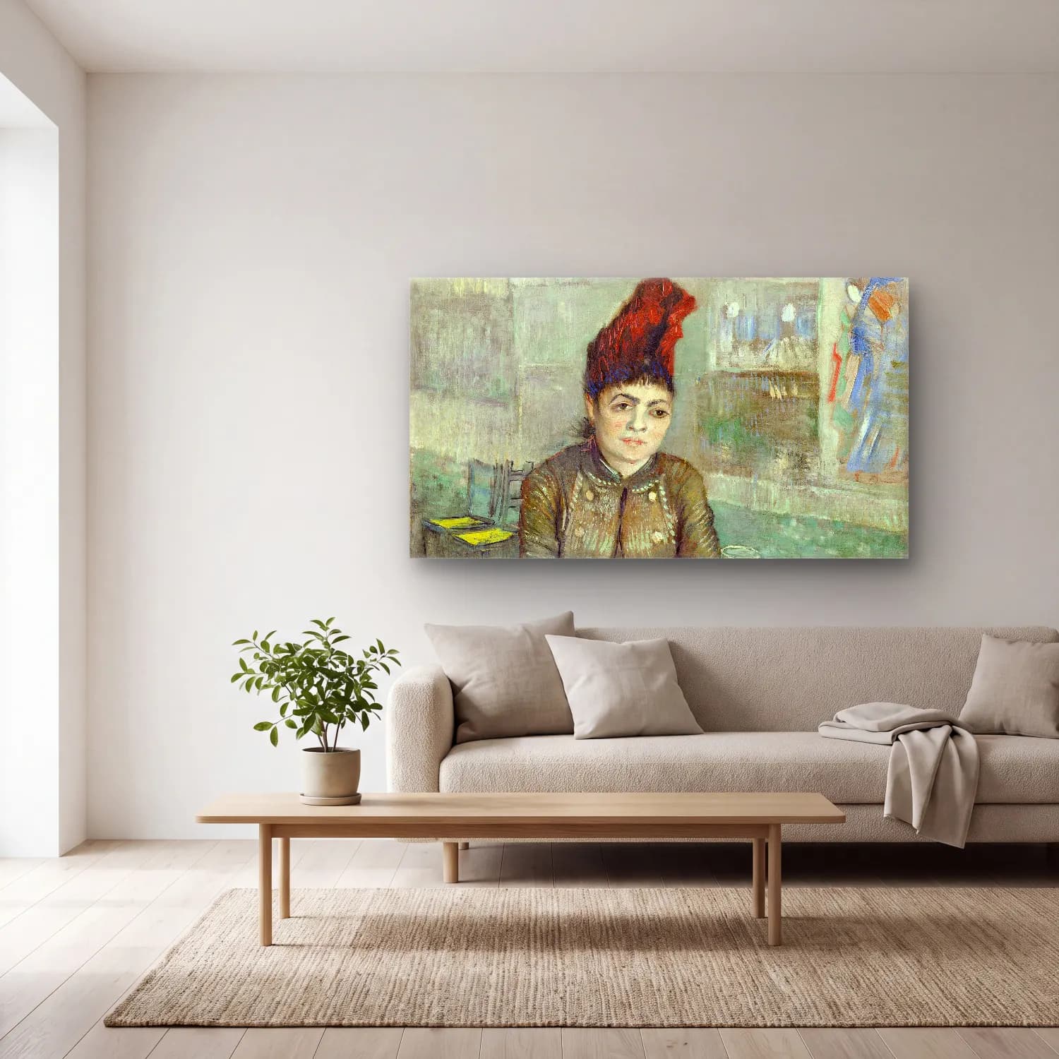 Vincent van Gogh – Agostina Segatori cam tablo — açık renk salonda