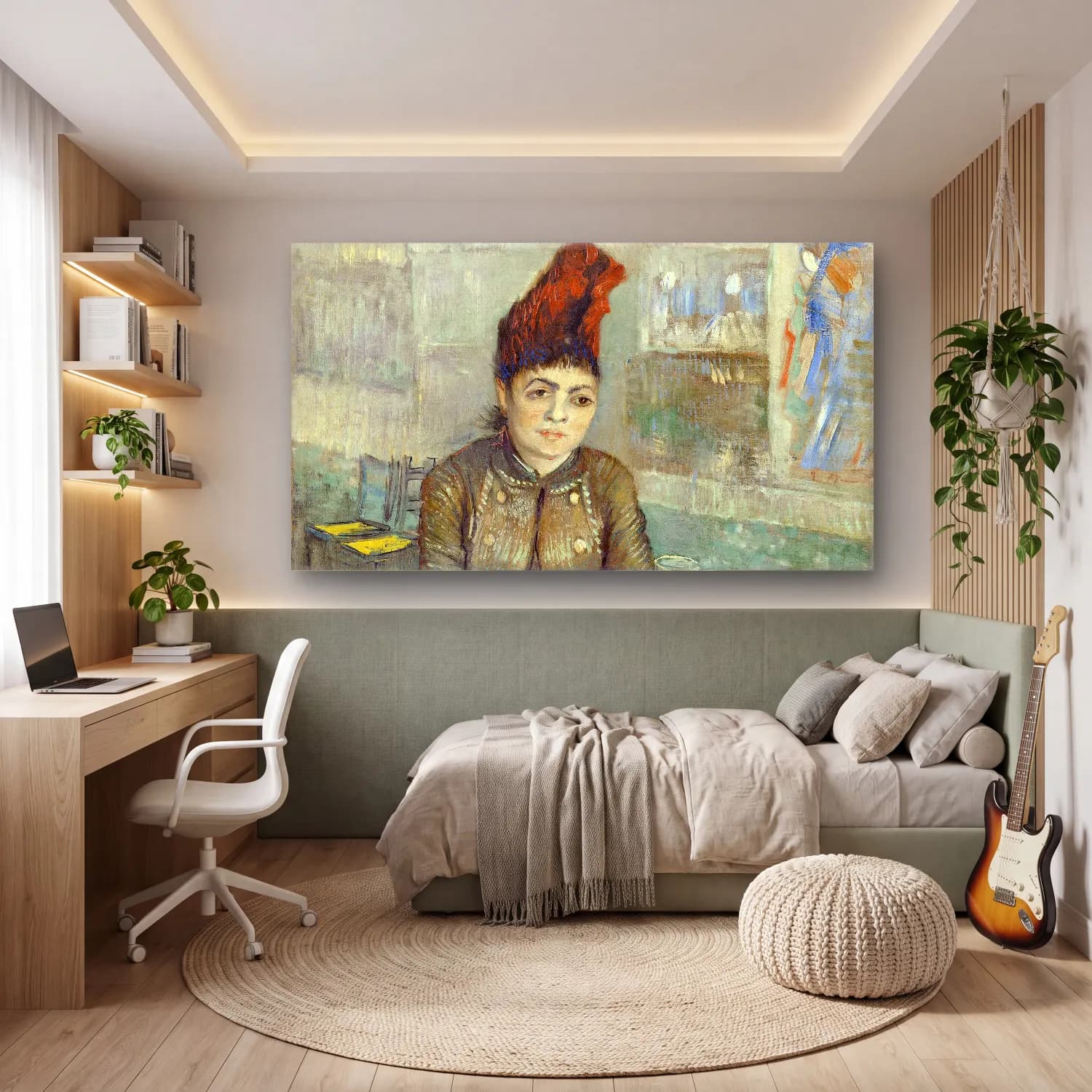 Vincent van Gogh – Agostina Segatori cam tablo — genç odasında